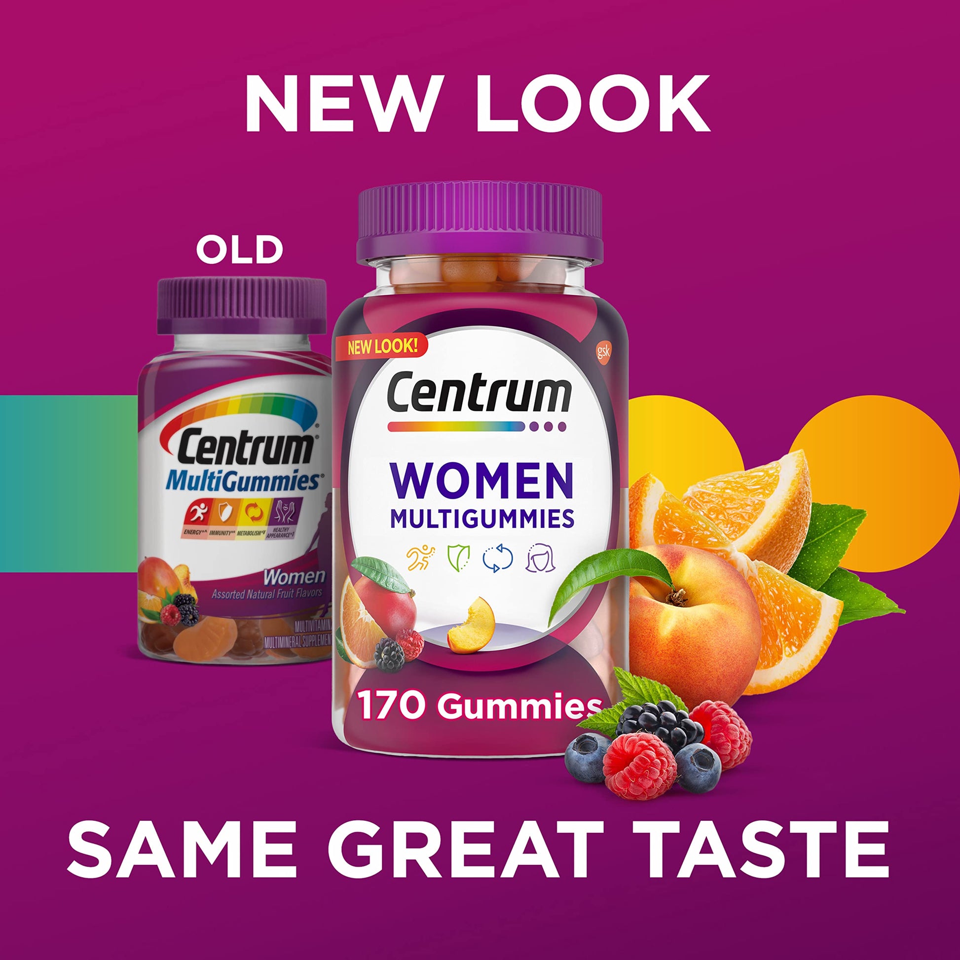 Centrum MultiGummies Gummy Multivitamin for Women, Multivitamin/Multimineral Supplement with Vitamin D3, B and Antioxidants Centrum uk supplements