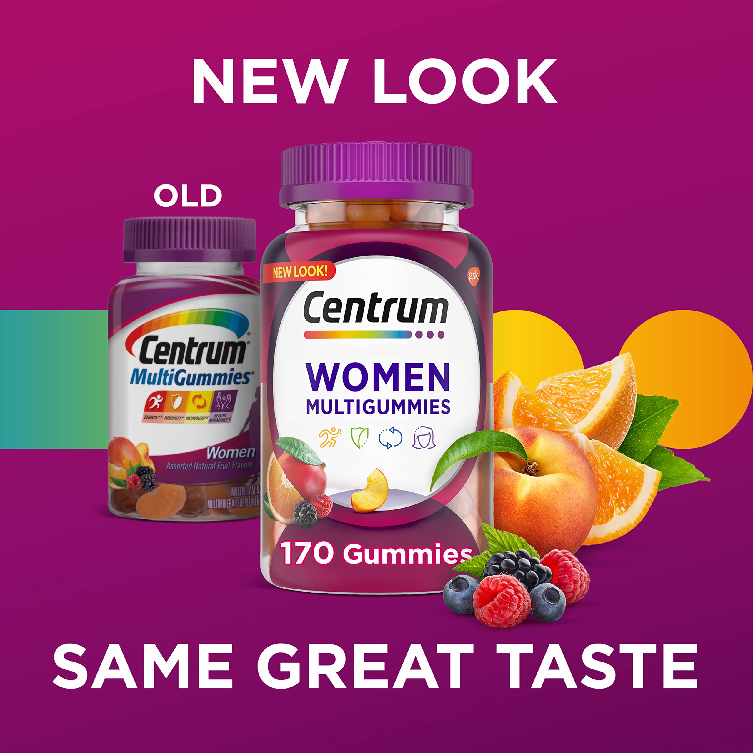Centrum MultiGummies Gummy Multivitamin for Women, Multivitamin/Multimineral Supplement with Vitamin D3, B and Antioxidants Centrum uk supplements