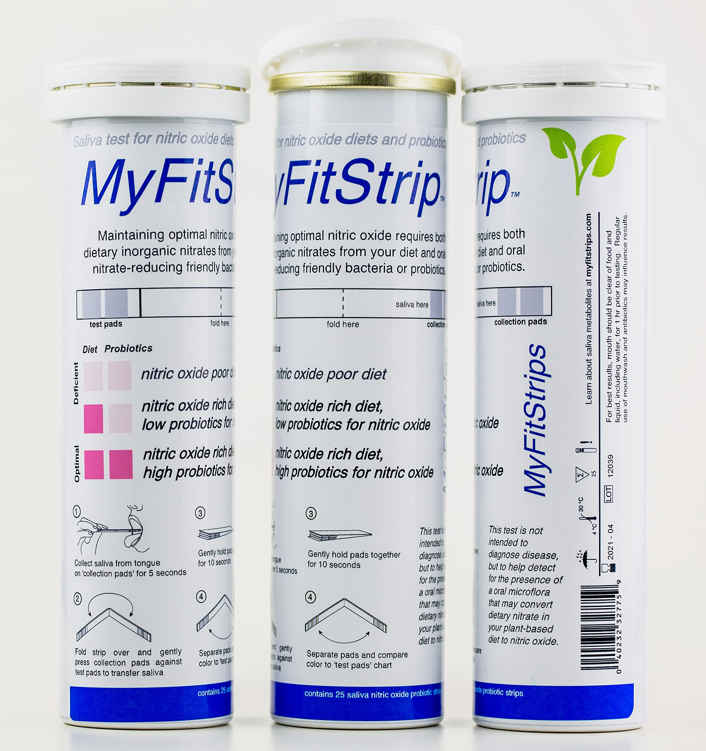 Nitric Oxide Test Strip - Track Both Prebiotic Nitrate and Biomarker for Nitric Oxide MyFitStrip uk supplements
