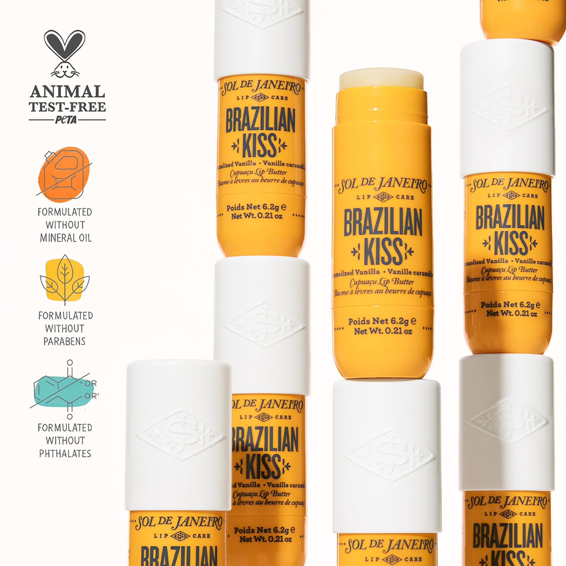 Sol de Janeiro Brazilian Kiss Vegan Formula Hydrating Lip Butter Balm Sol de Janeiro uk supplements