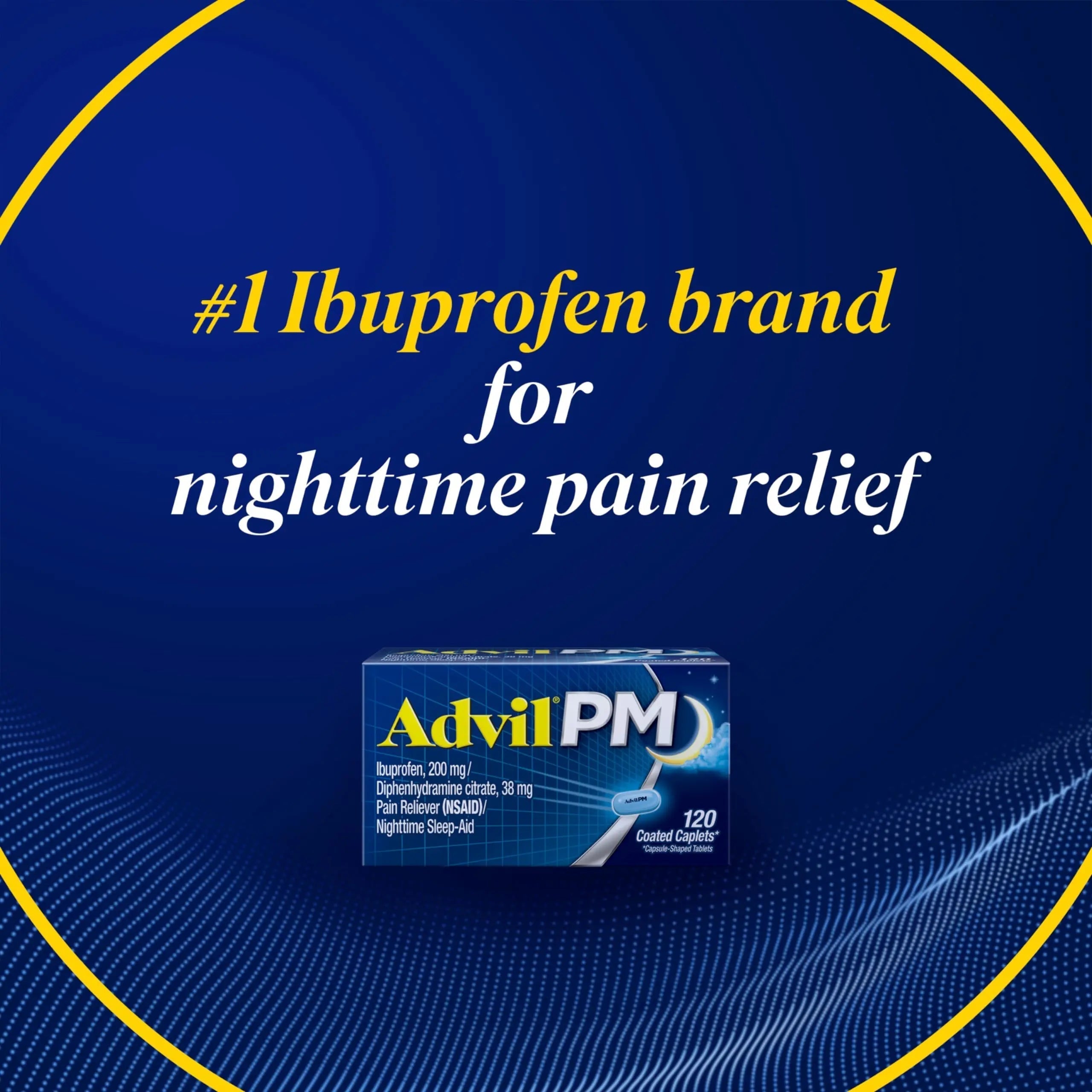 Advil PM Pain Reliever and Nighttime Sleep Aid, Pain Medicine with Ibuprofen for Pain Relief and Diphenhydramine Citrate for a Sleep Aid - 40 Coated Caplets Advil uk supplements