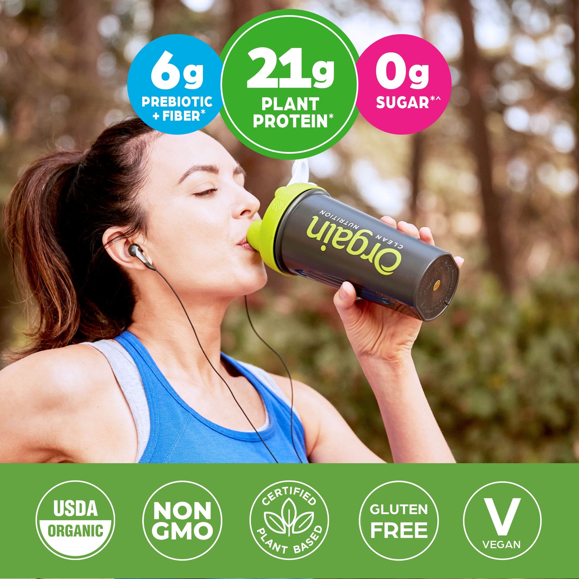 Orgain Organic Vegan Protein Powder, Chocolate Fudge - 21g Plant Based Protein, Gluten Orgain uk supplements