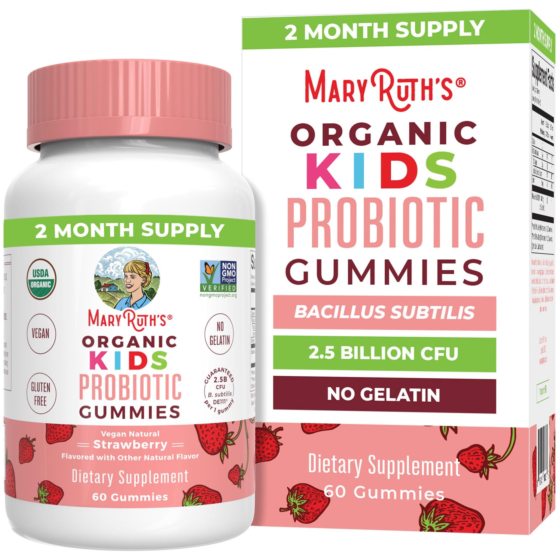 MaryRuth Organics Kids Probiotics for Digestive Health | USDA Probiotic Gummies | 2 Month Supply | Kids Probiotics | Immune Support | Gut Health Supplement | Vegan | Non-GMO | Gluten Free | 60 Count MARYRUTH'S uk supplements