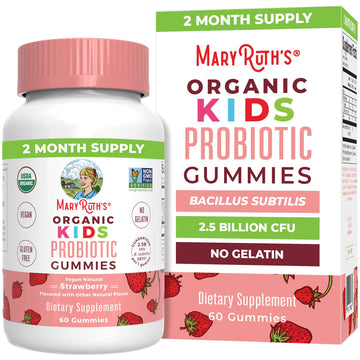 MaryRuth Organics Kids Probiotics for Digestive Health | USDA Probiotic Gummies | 2 Month Supply | Kids Probiotics | Immune Support | Gut Health Supplement | Vegan | Non-GMO | Gluten Free | 60 Count MARYRUTH'S uk supplements