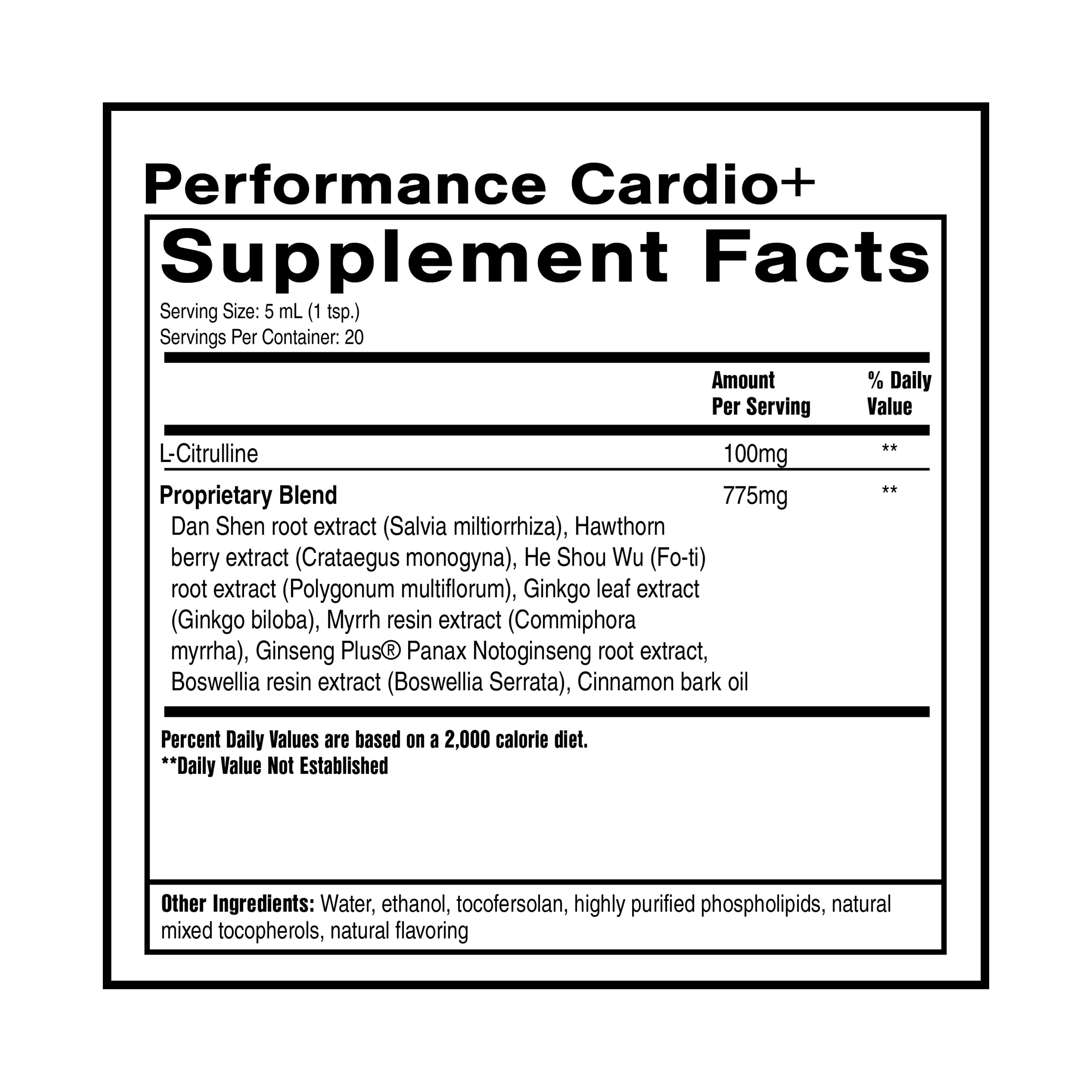 Quicksilver Scientific Performance Cardio+ - Herbal Supplement to Support Blood Circulation & Brain Health - Cardiovascular Supplement with Hawthorn Berry + He Shou Wu + Ginseng Extract (3.38 oz) Quicksilver Scientific uk supplements