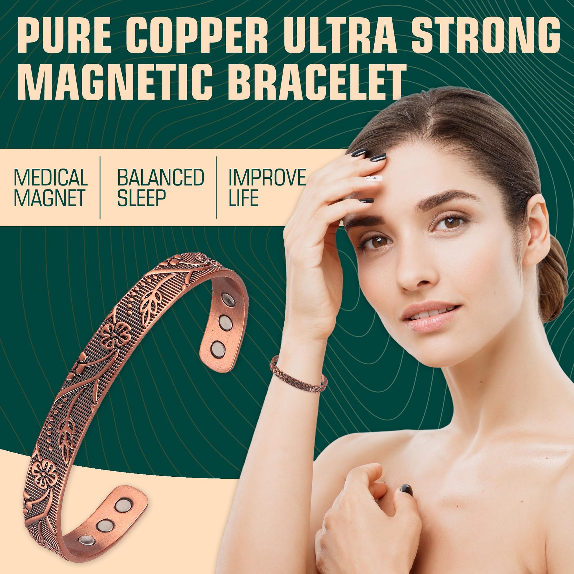 FASCIO Copper Bracelets and Copper Ring for Women Men,Adjustable Magnetic Lymphatic FASCIO uk supplements
