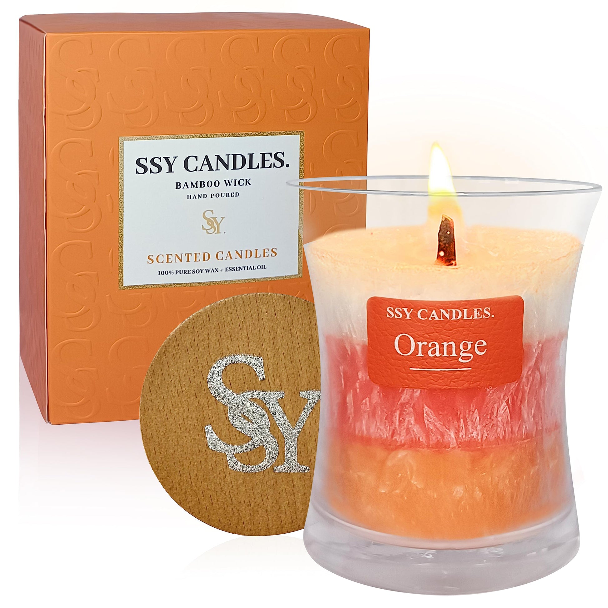Citrus Jar Aromatherapy Candle Scented Candle Handmade Soy Candles Wood Candles Wick Fragrance SEUCRWAX uk supplements