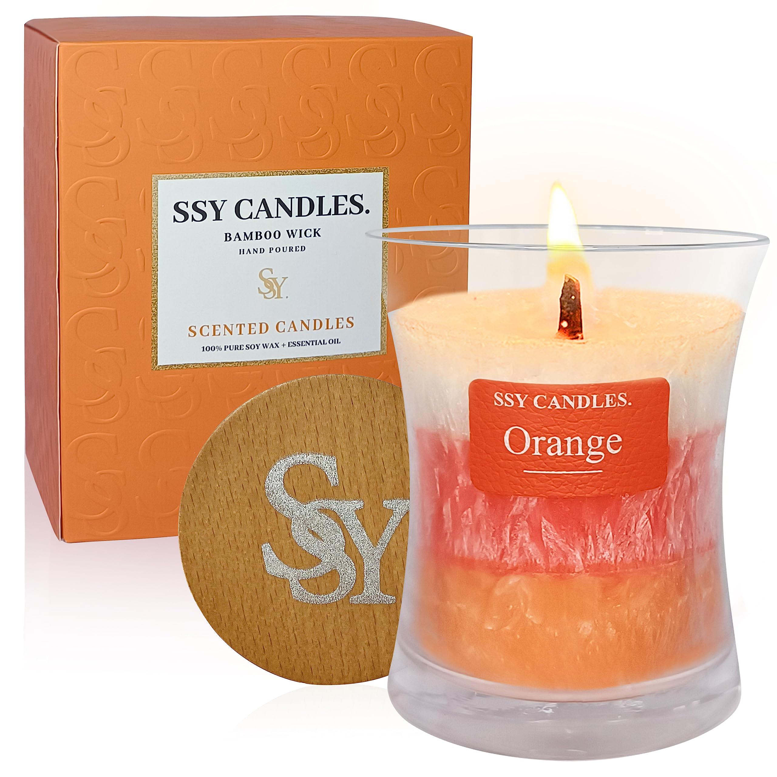Citrus Jar Aromatherapy Candle Scented Candle Handmade Soy Candles Wood Candles Wick Fragrance SEUCRWAX uk supplements