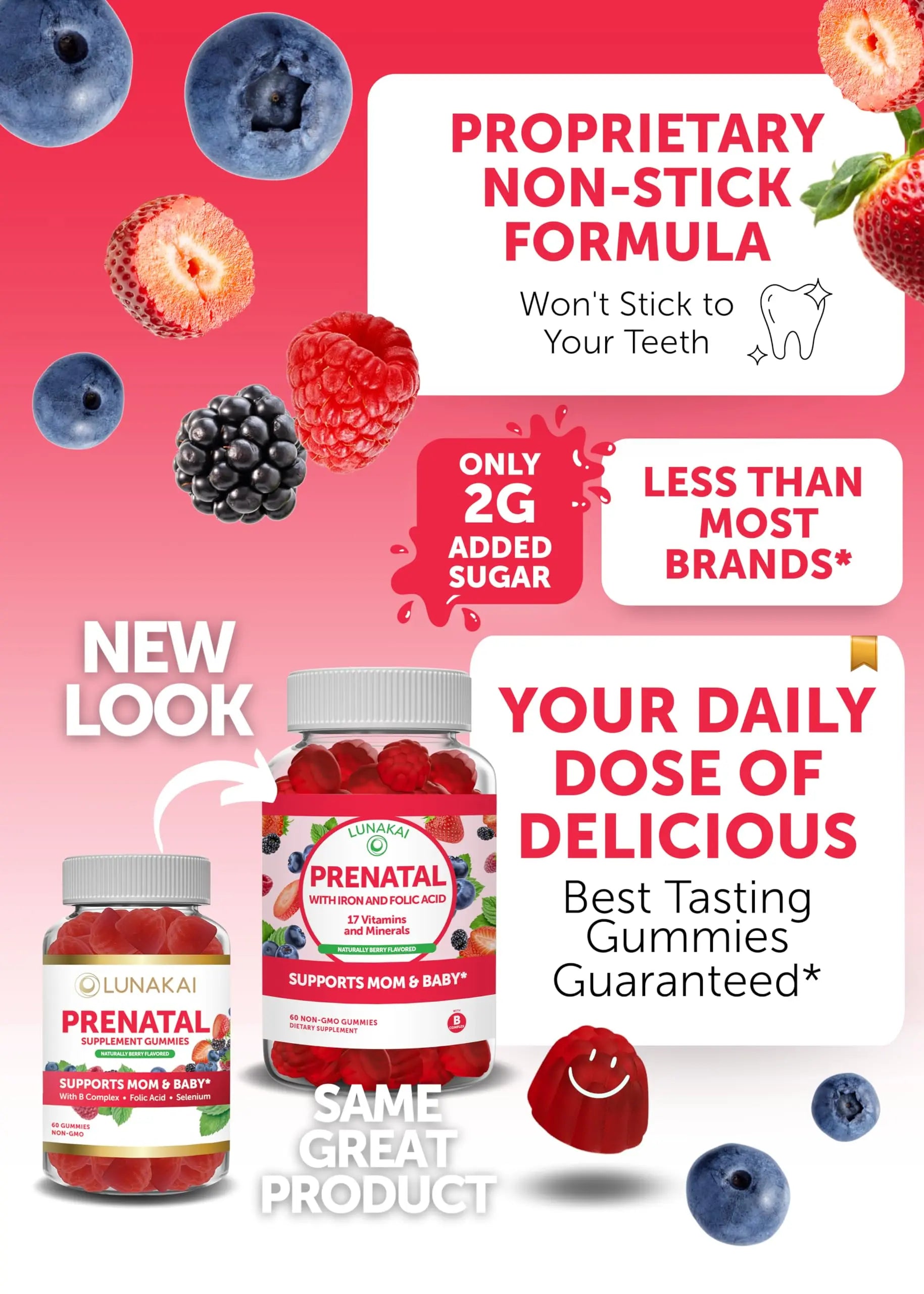 Lunakai Prenatal Vitamin and Women's Multivitamin Gummies Bundle - Pregnancy Multivitamin Gummy with Iron & Folic Acid Lunakai uk supplements