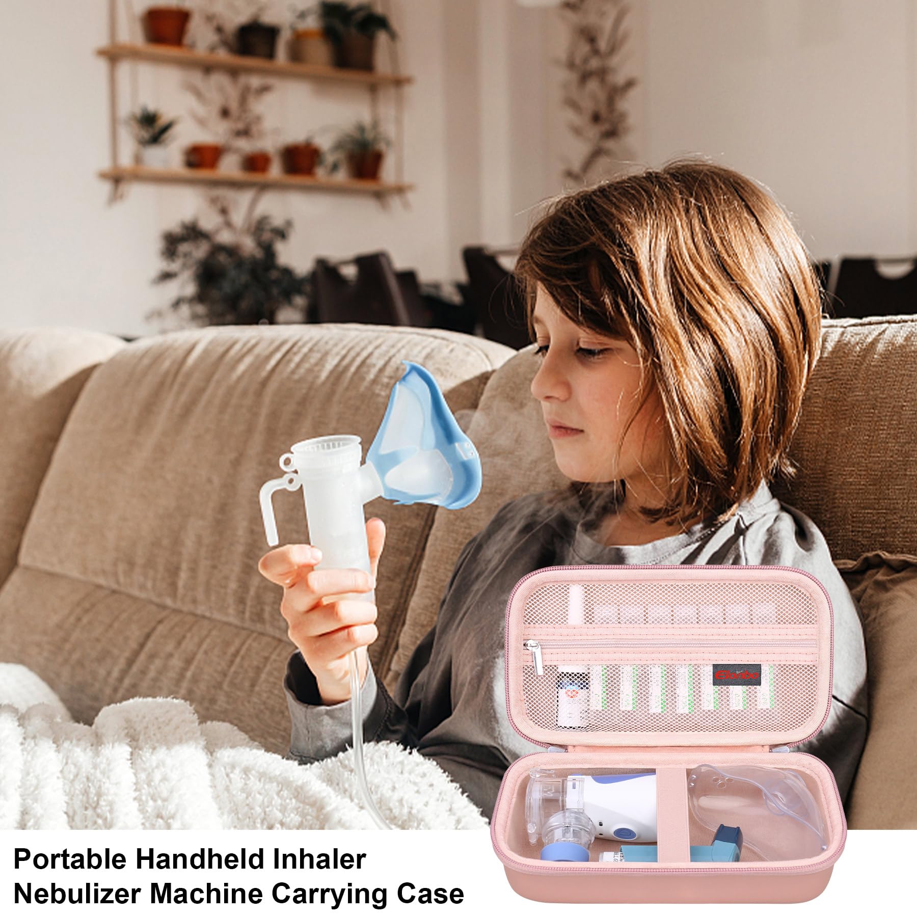Elonbo Carrying Case Compatible with Portable Handheld Inhaler Nebulizer Machine Elonbo uk supplements