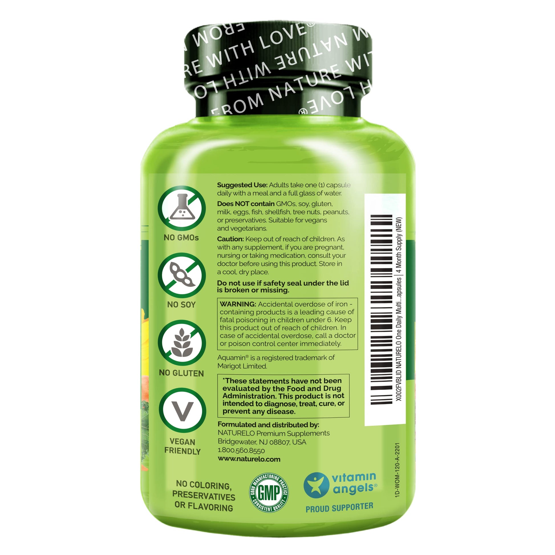 NATURELO One Daily Multivitamin for Women - Energy Support - Whole Food Supplement NATURELO uk supplements