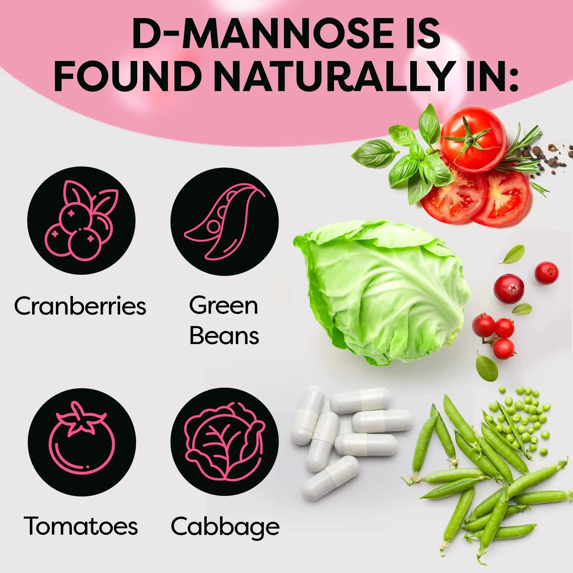ACE NUTRITION pHresh D-Mannose with Cranberry Capsules for Women and Men, Maximum Strength 1000 mg Per Serving - Supports: Urinary Tract Health - Made in The USA ACE NUTRITION uk supplements