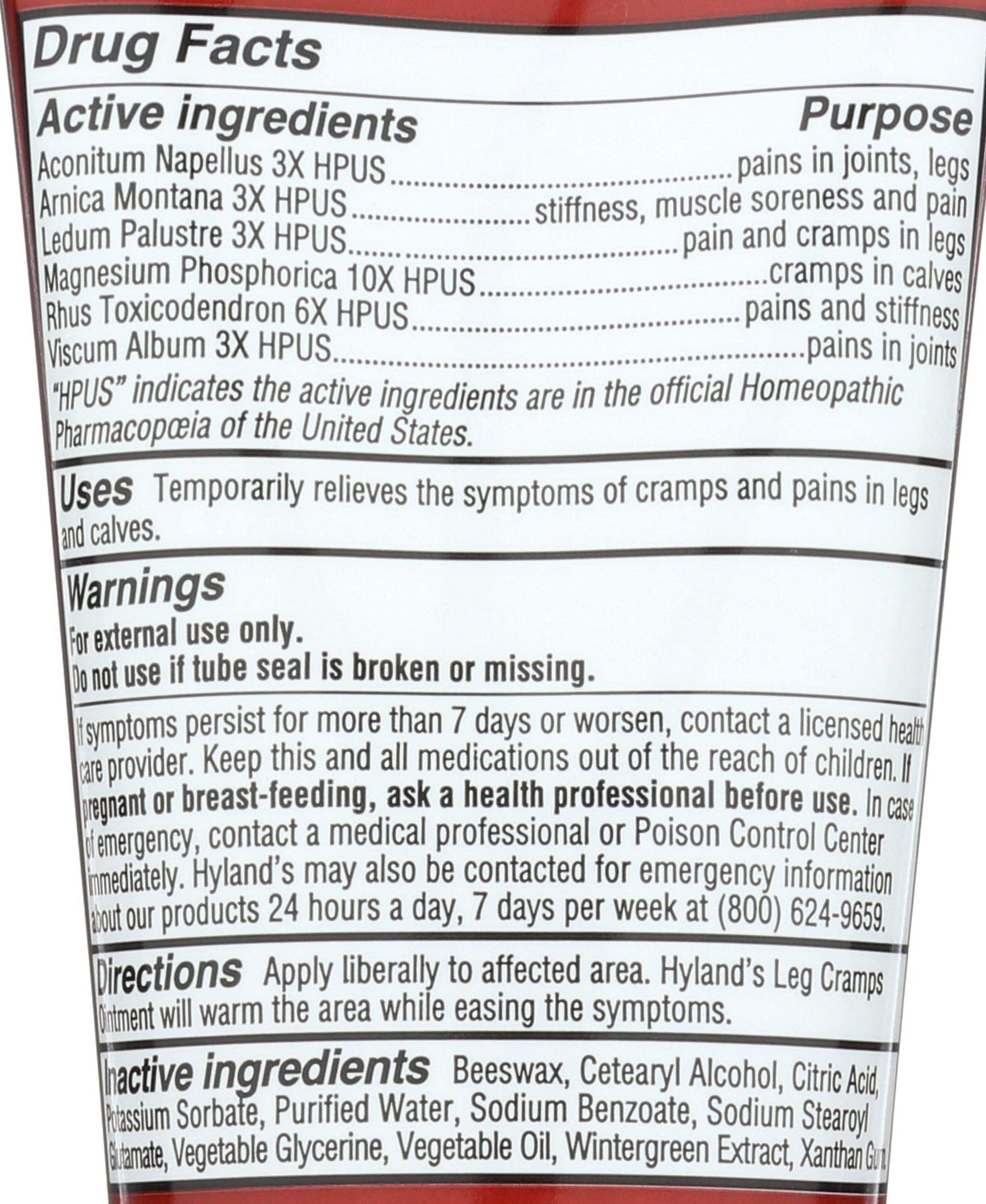 Hylands Homeopathic Leg Cramps - Ointment - 2.5 oz Hyland's uk supplements