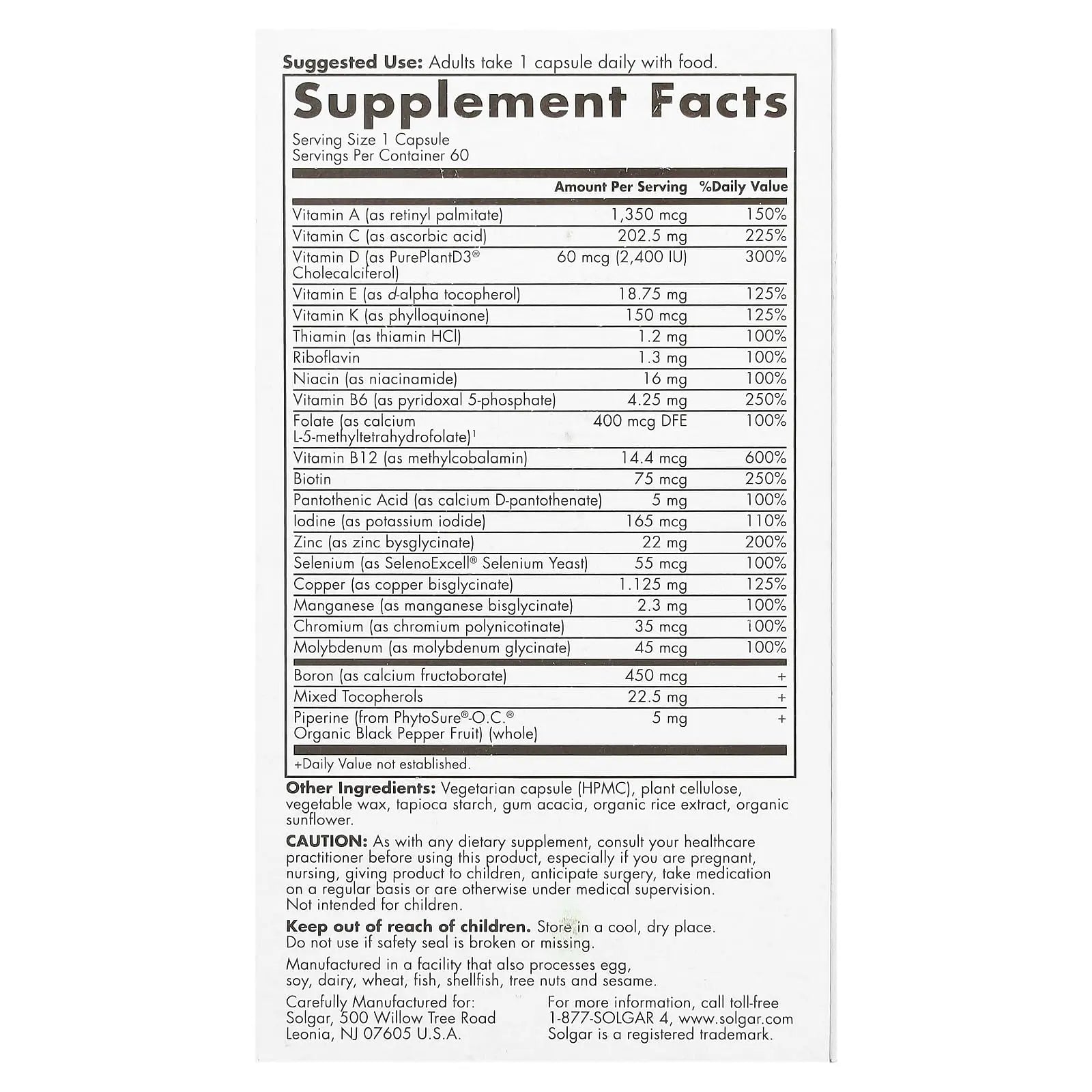 Solgar One Daily Men's Multi 50+ Whole Body Support for Men 50 and Older Highly Absorbable Delayed Release Heart, Energy Solgar uk supplements