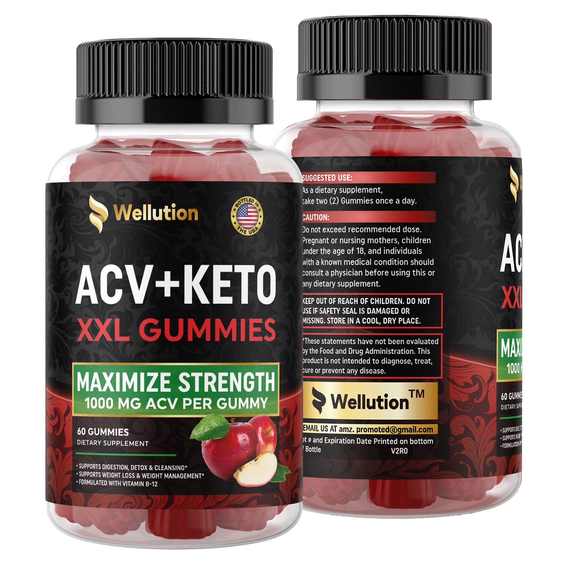 WELLUTION (2 Pack Gummies Apple Cider Vinegar - Formulated to Support Healthy Weight WELLUTION uk supplements