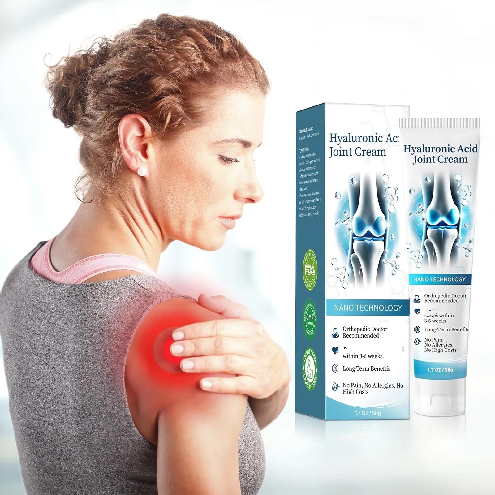 2 PCS Hyaluronic Acid Joint R-epair Gel, Soothing Massage Gel, Quickly Relieve Joint discomfort for Back, Neck, Kne, Soothing Relief for Dry, Cracked Skin Joint Activities Throughout The Body SANZHUAN uk supplements
