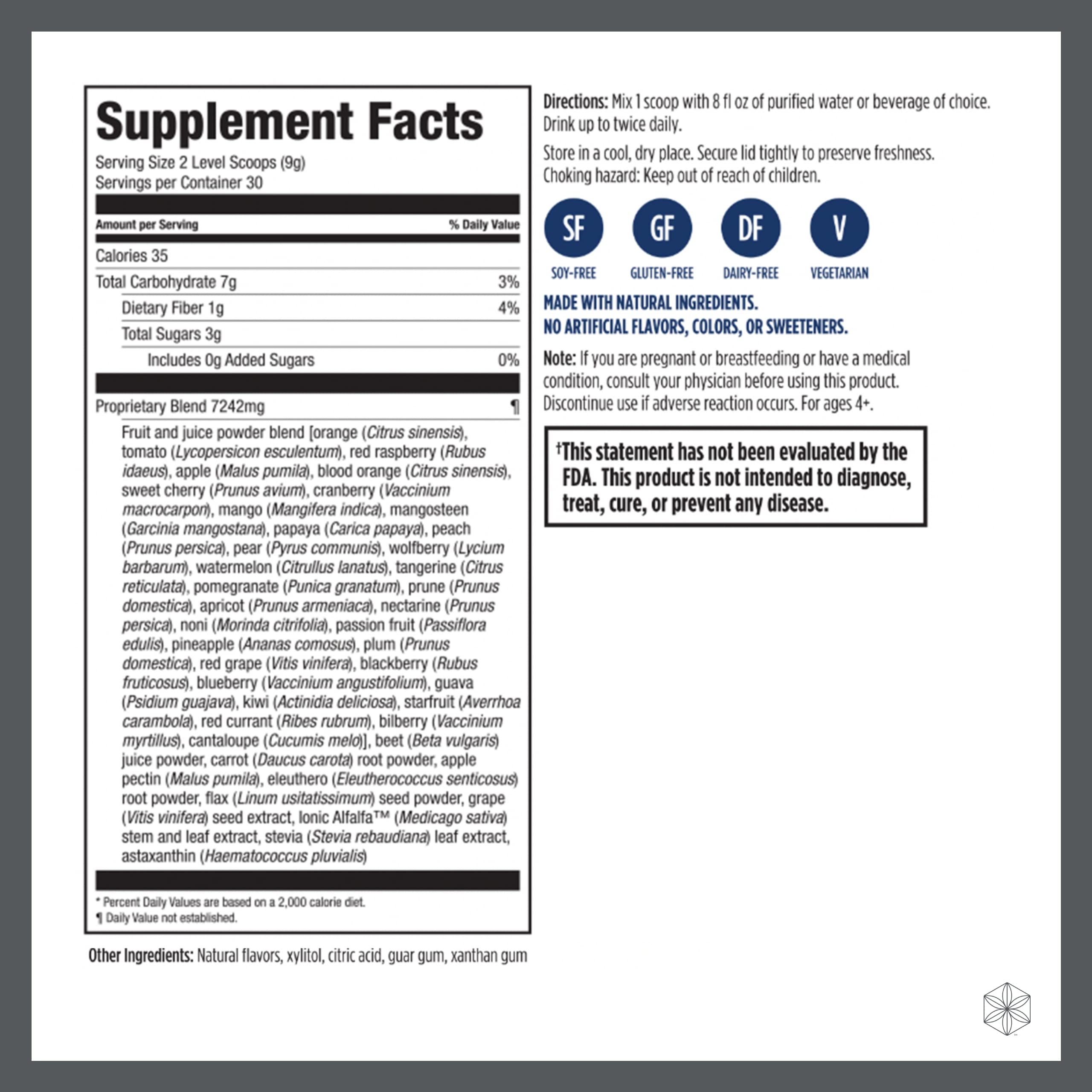 Isagenix Fruits - Phytonutrient & Superfruits Drink Mix - Health Support Supplement Isagenix uk supplements