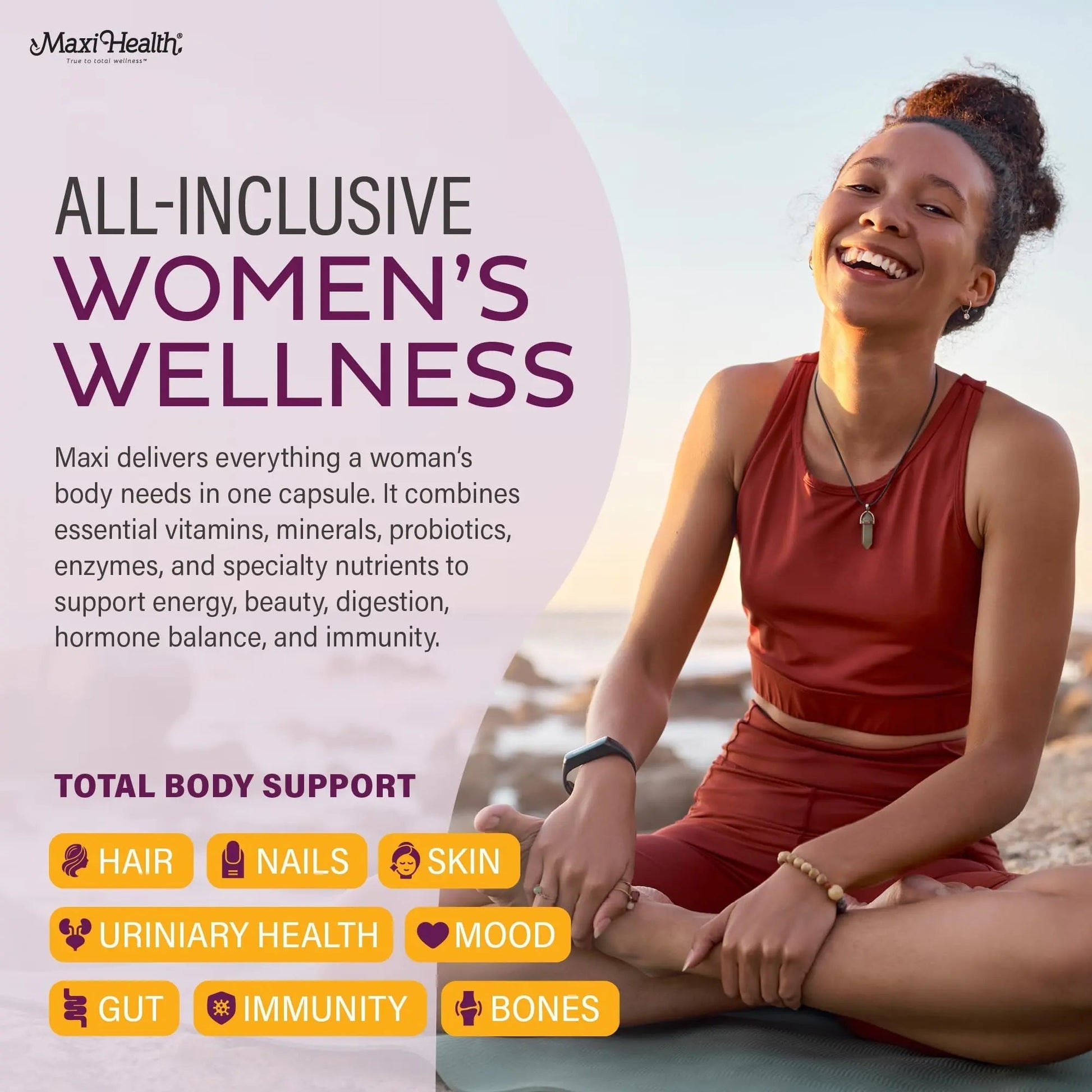 Womens Multivitamin – Methylated Multivitamin for Women with 23 Key Vitamins C, D, B6, B12, Calcium, Probiotics, Biotin & More Maxi Health uk supplements