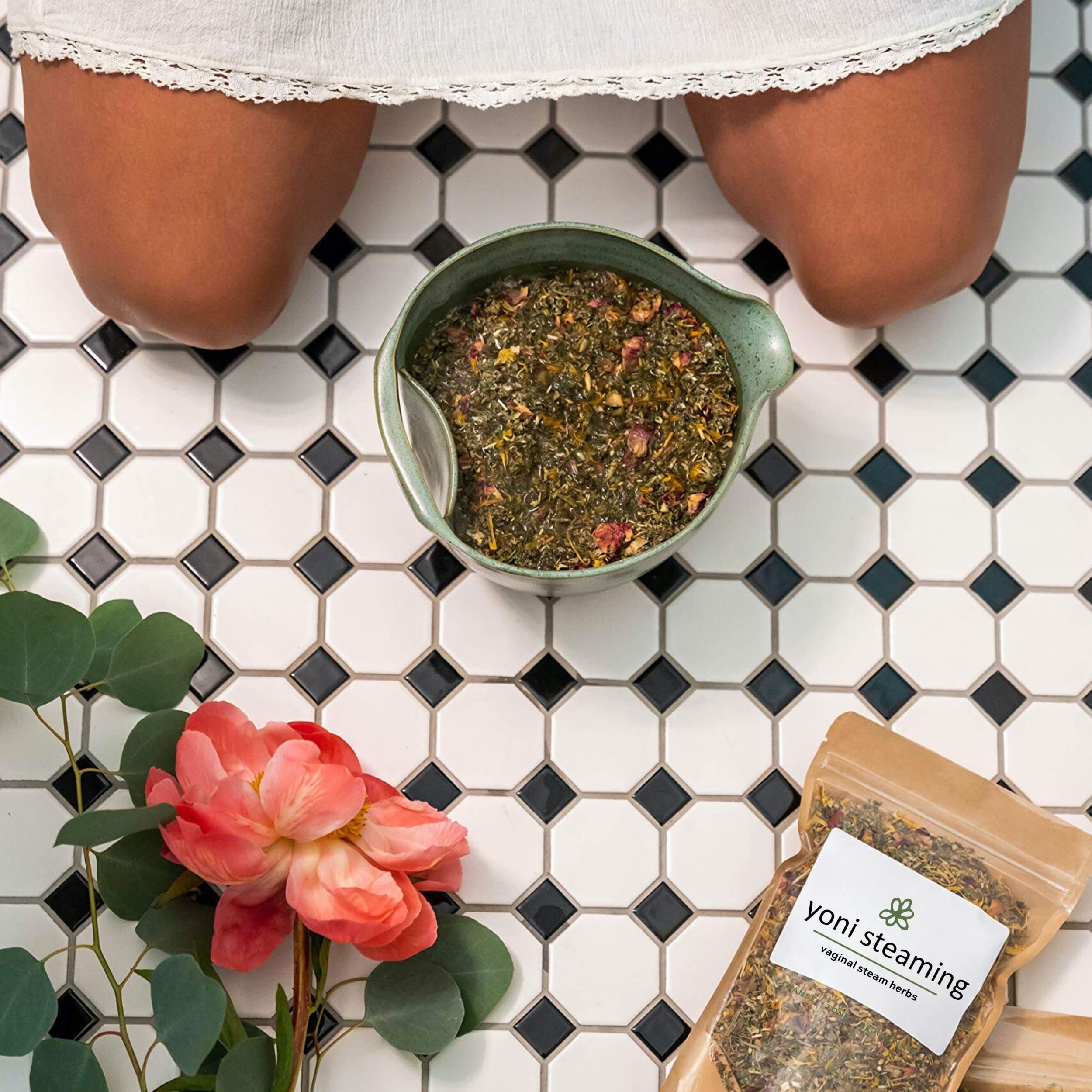 Yoni Steaming Herbs (5 Steams) | Cleansing + Gentle Formula | Formulated by Trained Herbalist WILDFLOWER WELLNESS uk supplements