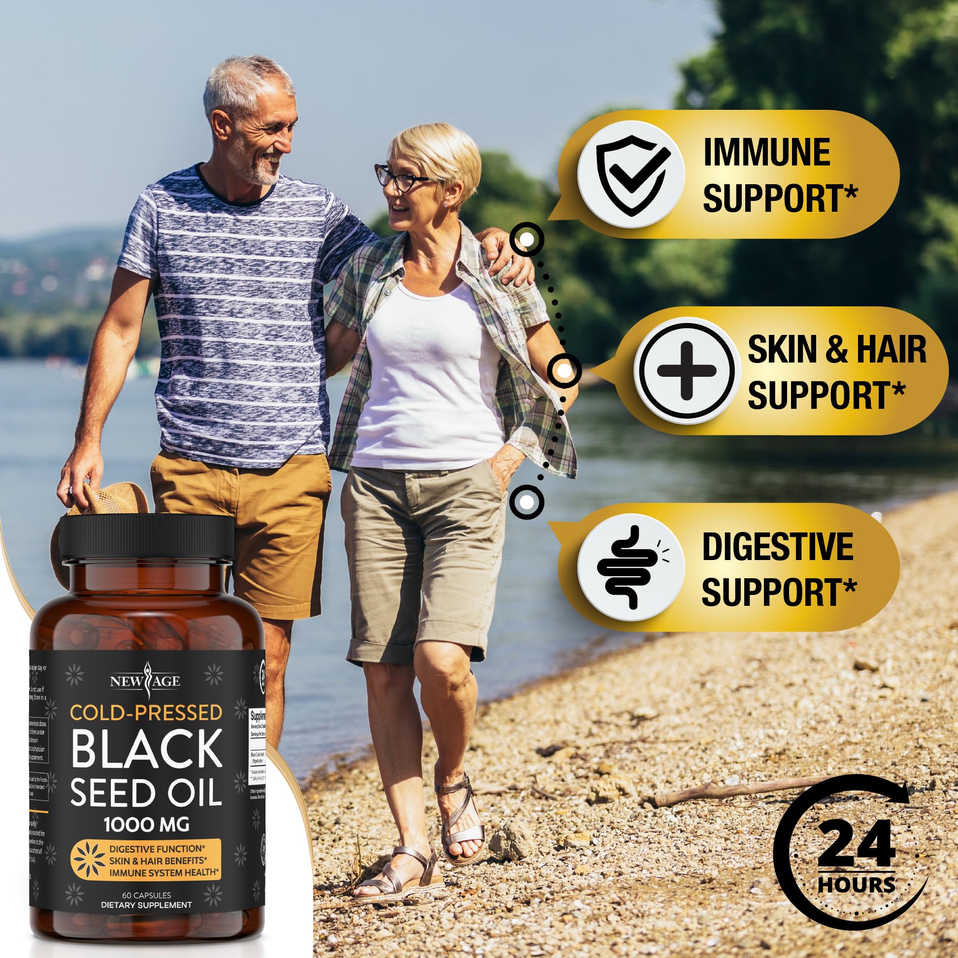 Black Seed Oil Softgel Capsules - Premium Cold-Pressed Nigella Sativa Producing Pure NEW AGE uk supplements