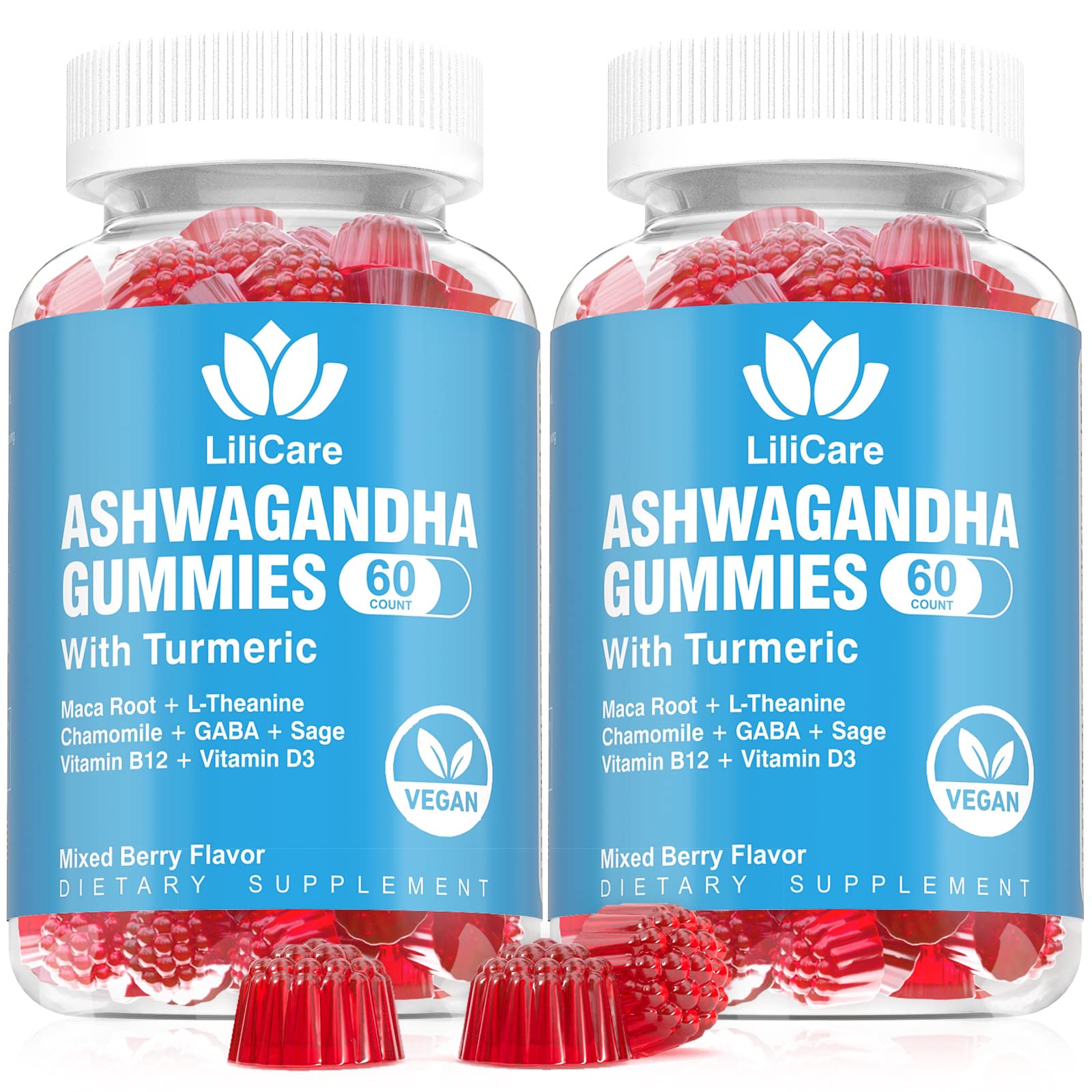 EnvyDeal 2 Pack Ashwagandha Gummies for Immune Support, 2000mg Organic Ashwa EnvyDeal uk supplements
