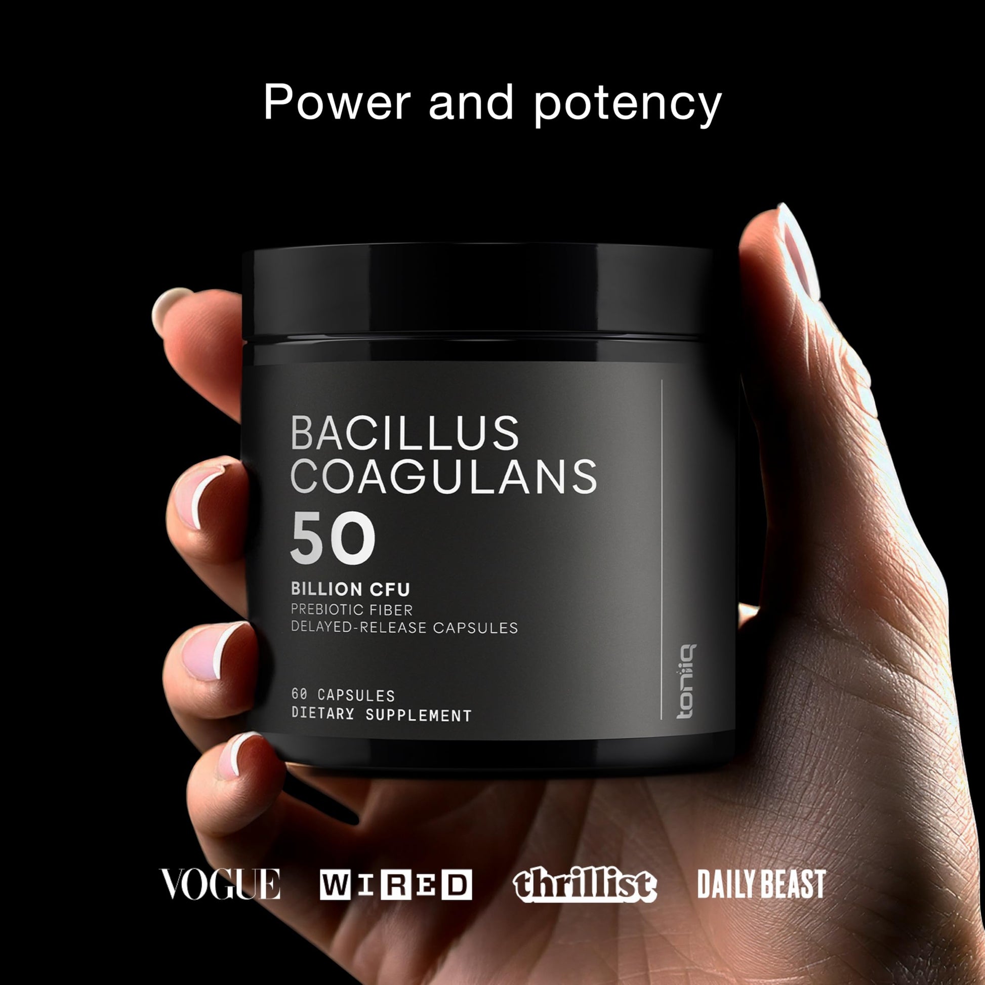 Toniiq Bacillus Coagulans Probiotic Supplement – Ultra High Strength 50 Billion CFU with FOS Prebiotic – Spore-Based Probiotic for Exceptional Stability – Third-Party Tested – 60 Capsules Toniiq uk supplements