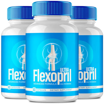 Flexopril Ultra Joint Support Capsules, Official Flexopril Supplement Pills, All-Natural Formula to Fortify Bones and Bolster Flexibility - Maximum Strength, FlexoprilUltra Pills Reviews (3 Pack) IDEAL PERFORMANCE uk supplements