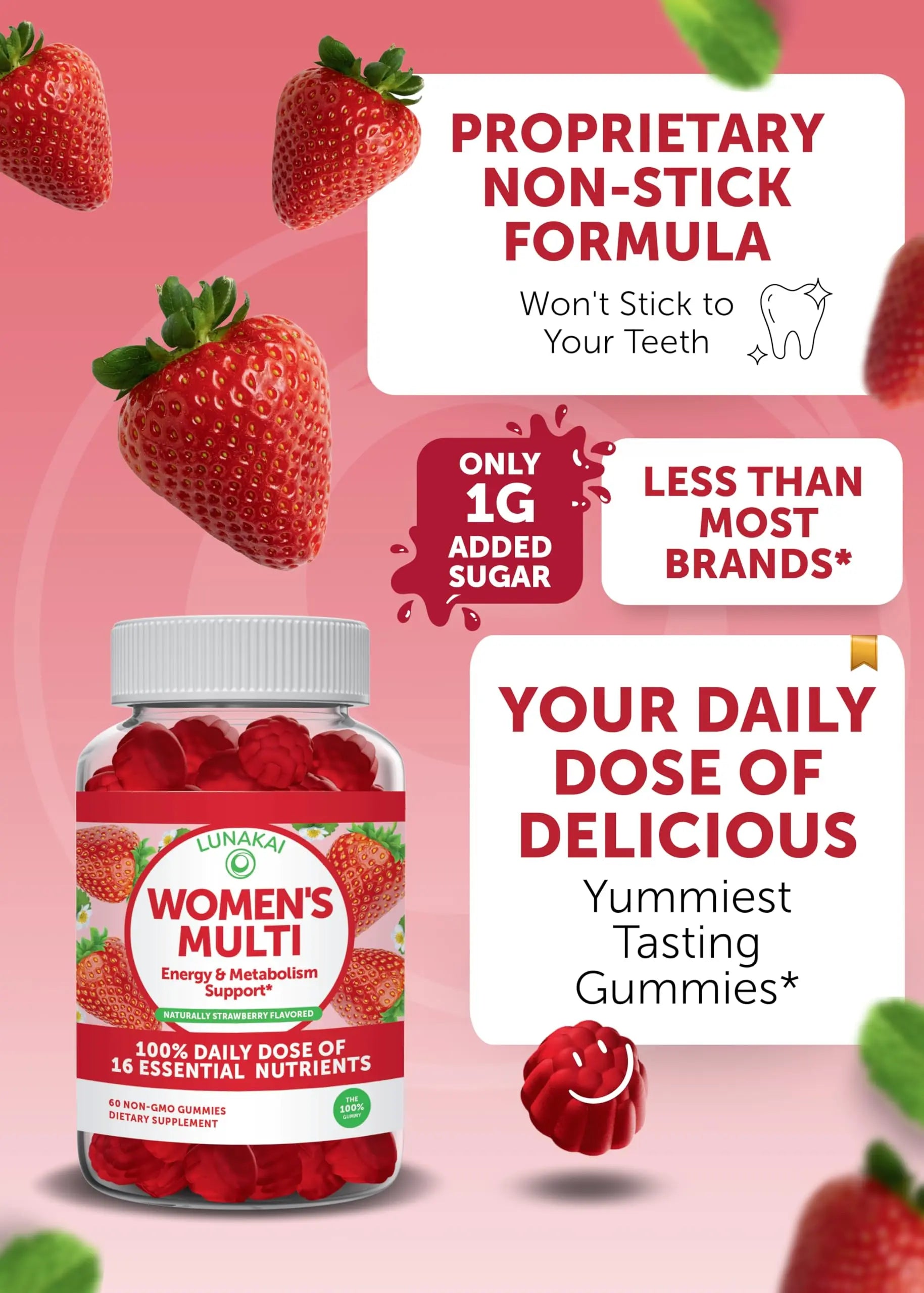 Lunakai Prenatal Vitamin and Women's Multivitamin Gummies Bundle - Pregnancy Multivitamin Gummy with Iron & Folic Acid Lunakai uk supplements