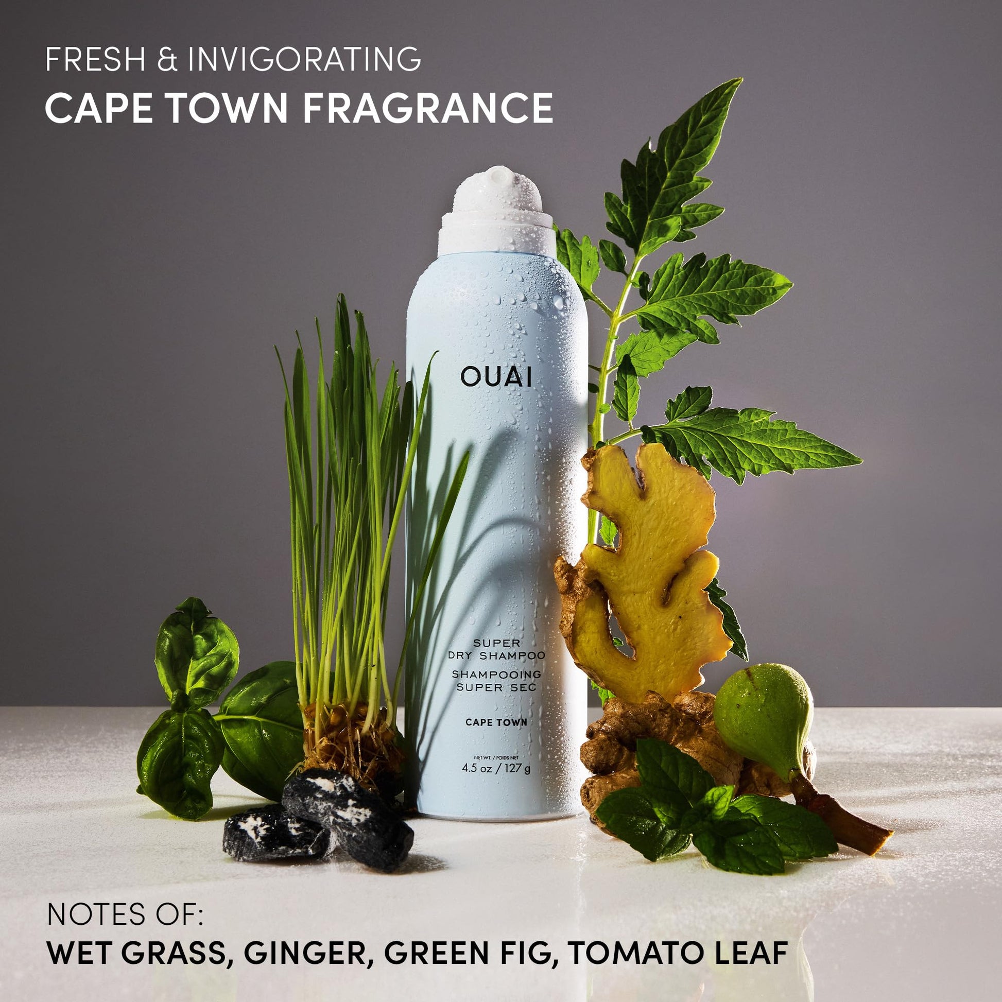 OUAI Super Dry Shampoo - Volumizing Dry Shampoo - Absorbs Oil, Dirt & Sweat - Blends Seamlessly into Hair with Zero Residue & Enriched with a Long-Lasting Scent - Cape Town (4.5 oz) OUAI uk supplements