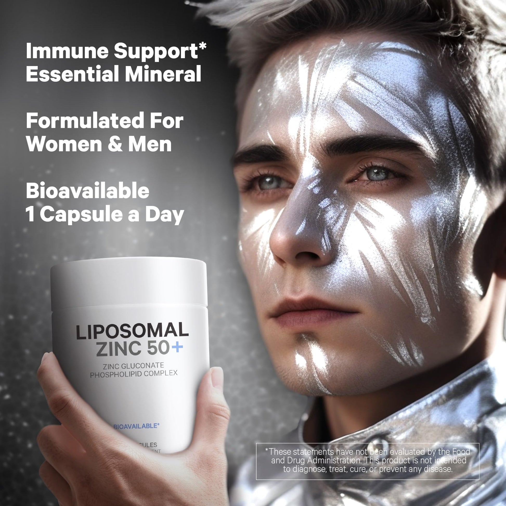 Codeage Liposomal Zinc Supplement – 3 Month Supply – One Per Day - 50 mg Zinc Gluconate Vitamin Pills - Essential Mineral Supplements Liposomal Delivery Matrix - Vegan Non-GMO - 100 Capsules Codeage uk supplements