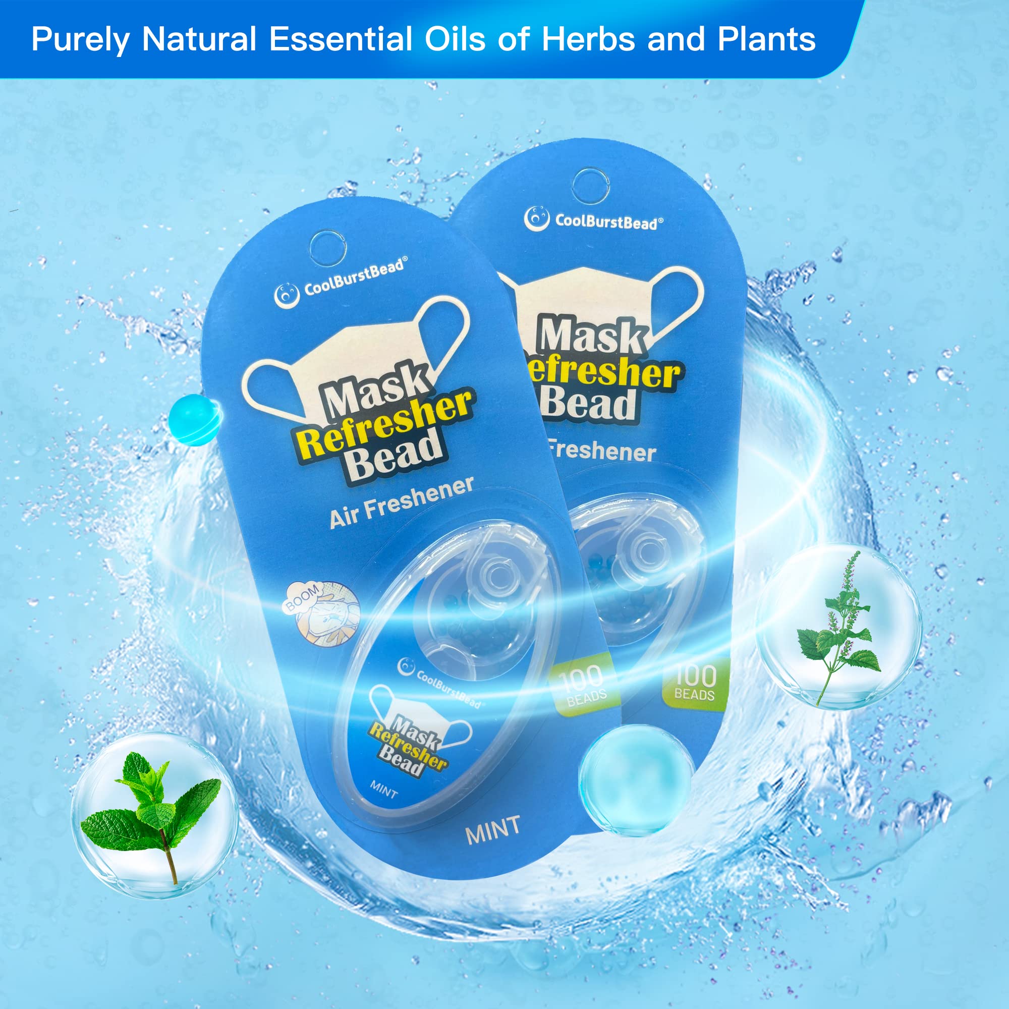 CoolBurstBead Face Mask Refresher, Long-Lasting & Strong Refreshing Fragrance, 4-Pack CoolBurstBead uk supplements