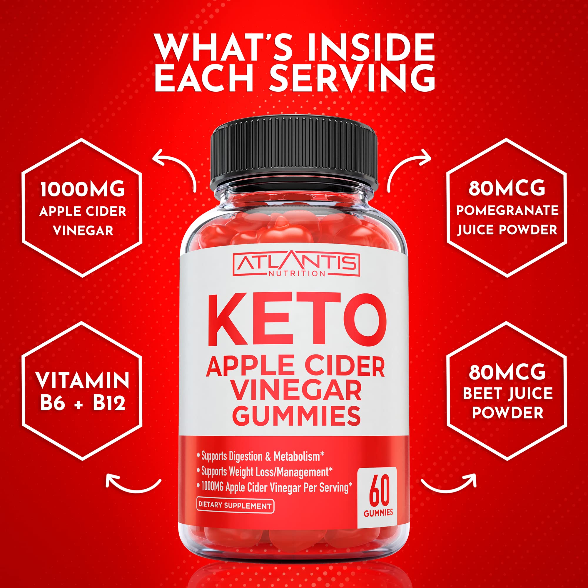 Keto ACV Gummies for Weight Loss - Apple Cider Vinegar Keto ACV Gummies Formulated Atlantis Nutrition uk supplements