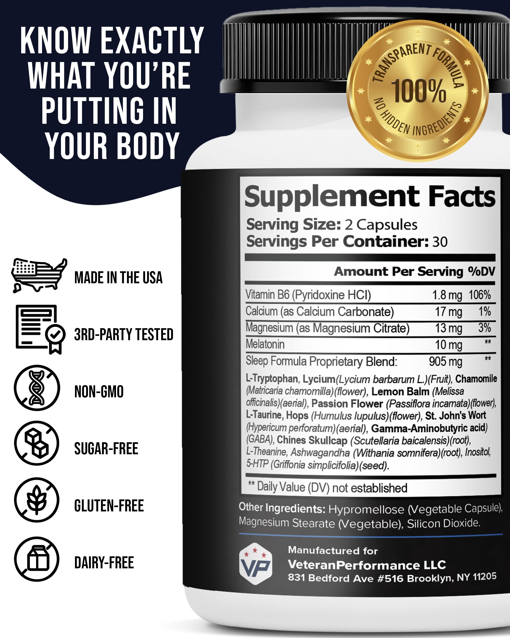 Combat ZZZ 4-in-1 Sleep Aid with Melatonin, Magnesium & L-Theanine – Non-Groggy Formula for Deep Sleep & Restful Recovery – Veteran-Founded, Made in USA (60 Capsules) | Sleep Aid for Adults Veteran Performance uk supplements