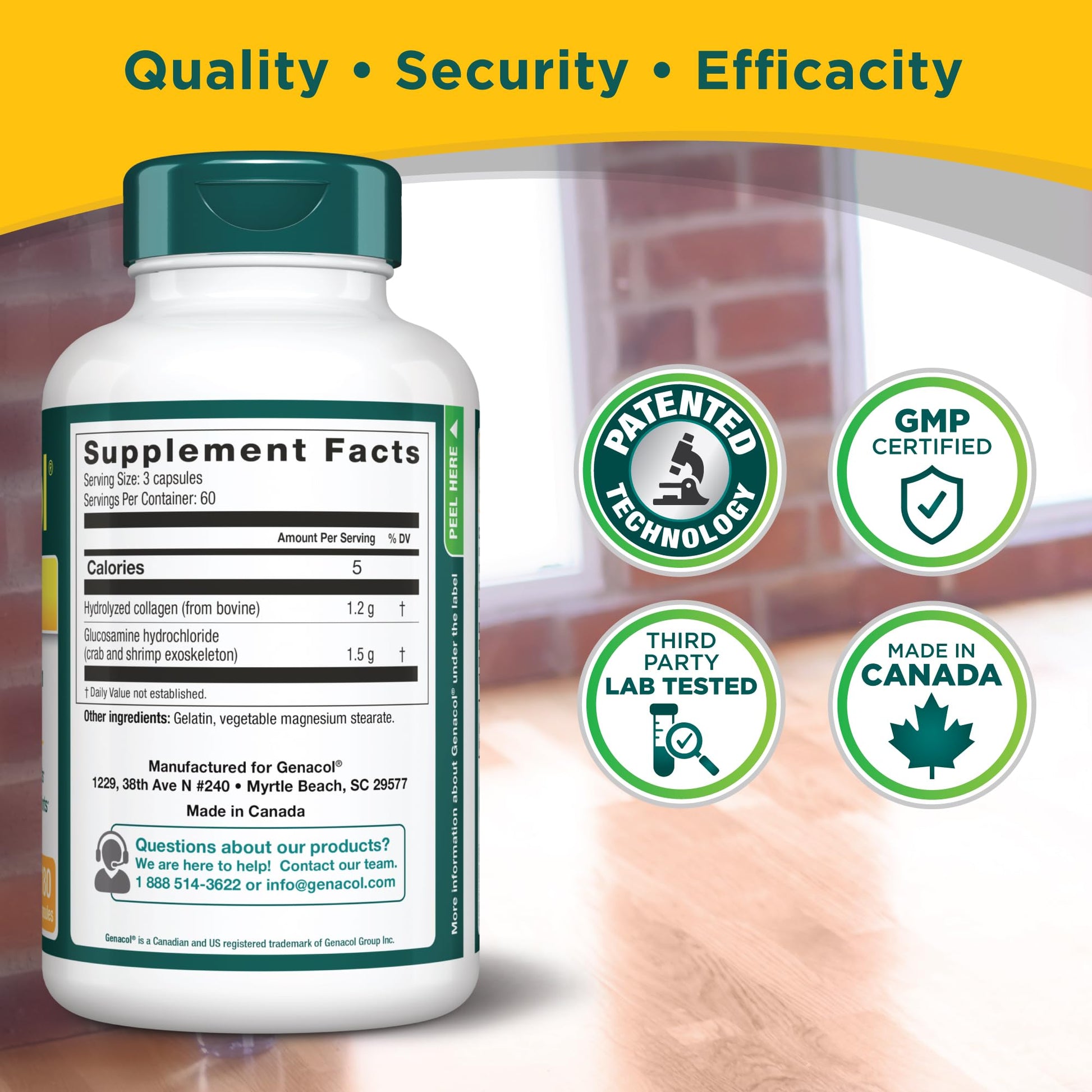 Genacol Plus – Glucosamine and Collagen Joint Supplement, Lubricates, Protects and Maintains Heathy Joints, Relieves Joint Discomfort Plus, 180 Capsules (60-Day Supply) Genacol uk supplements