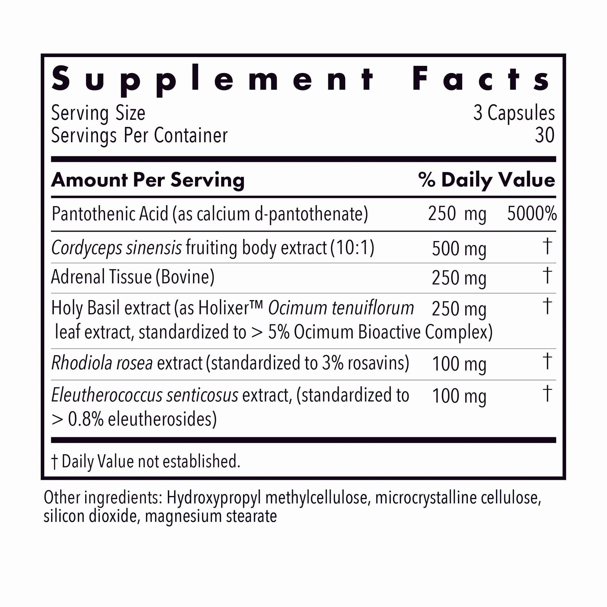 Allergy Research Group - Adrenal Glandular Adapt - Supports Healthy Stress Response and Cortisol Regulation - Hypoallergenic - 90 Vegetarian Capsules Allergy Research Group uk supplements