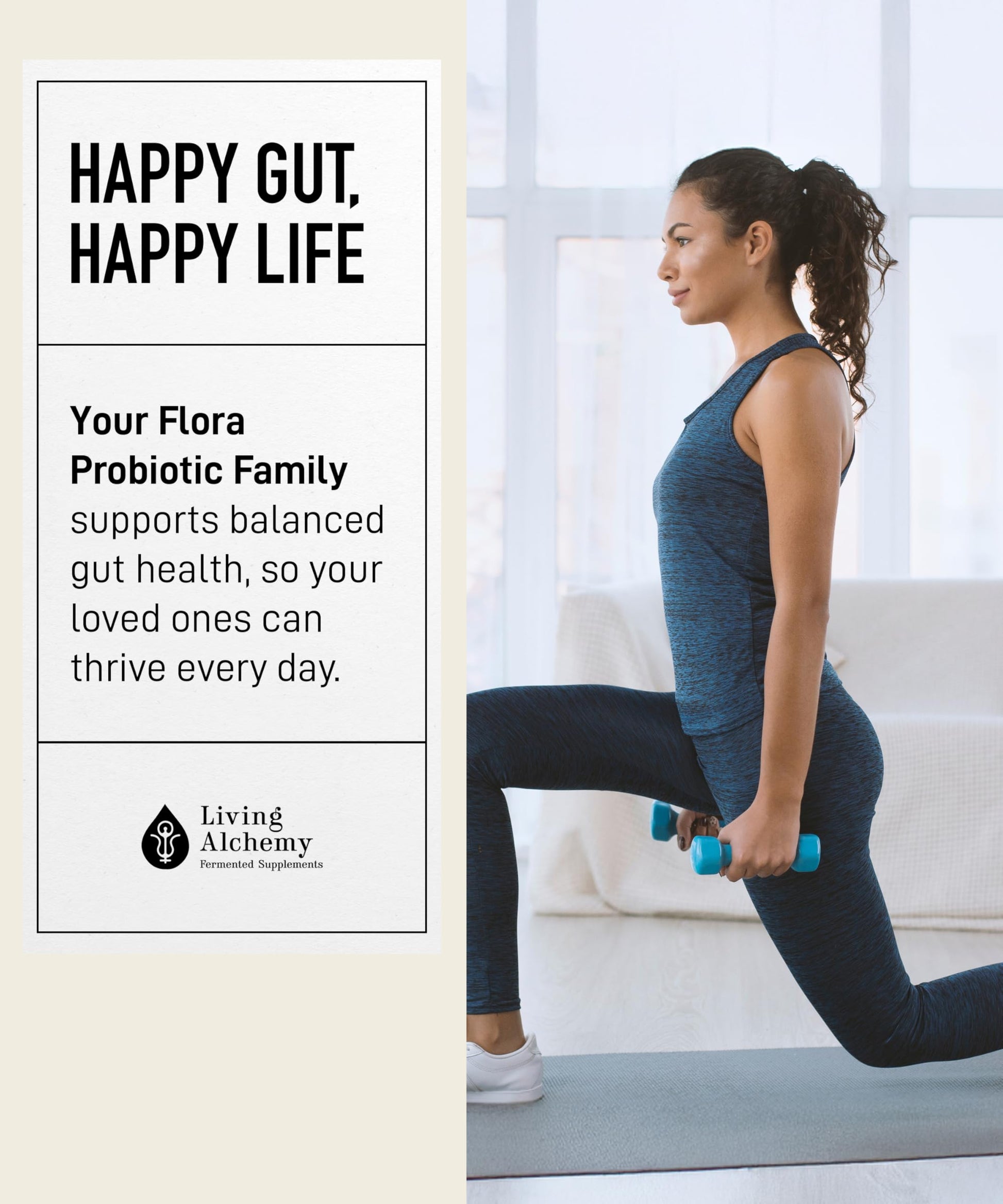 Your Flora Probiotic Family – Non-GMO Probiotics with Fermented Soybean, Banana, & Blueberry for Digestion & Gut Support – Prebiotics, Postbiotics, Digestive Enzymes – Living Alchemy, 60 Capsules Living Alchemy uk supplements