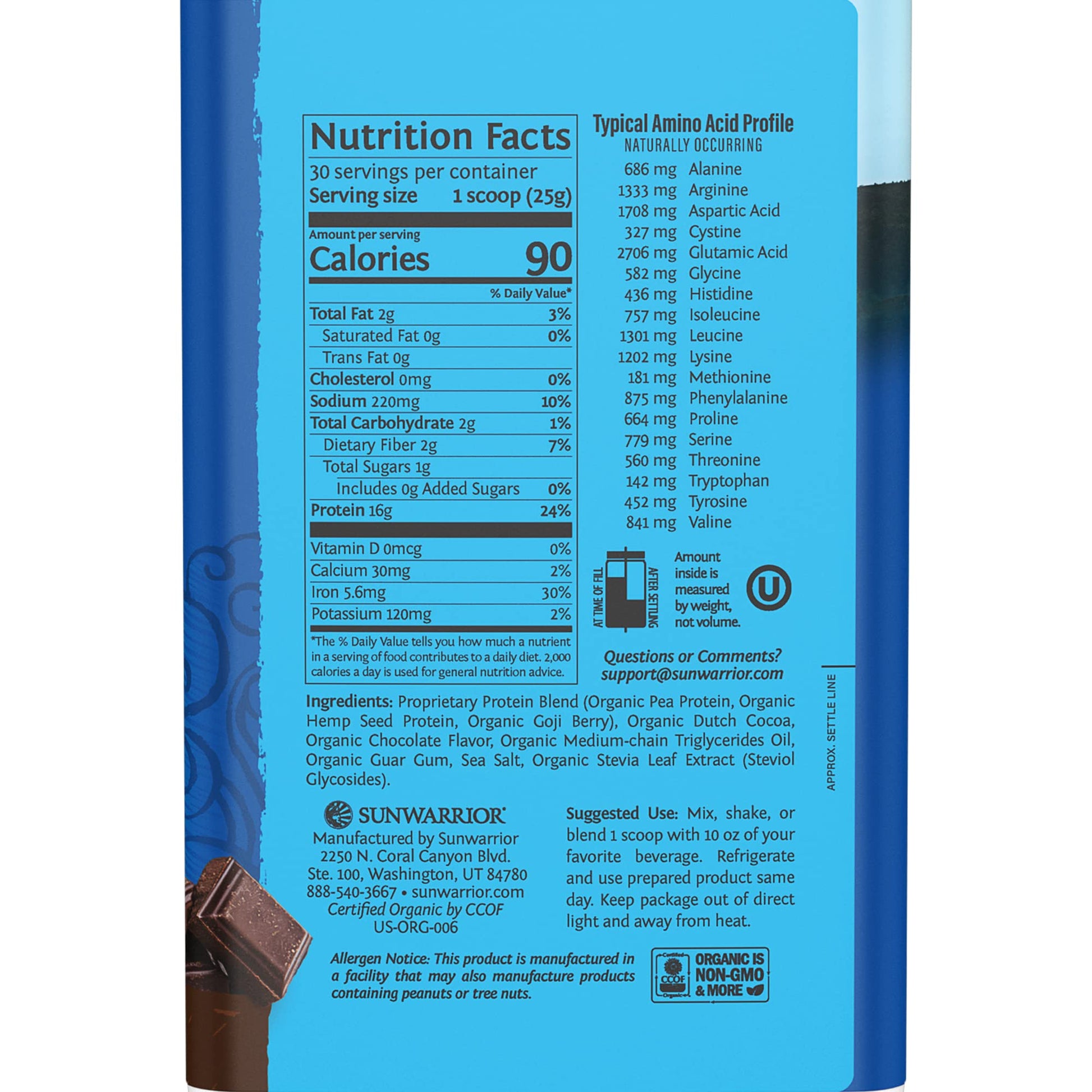 Vegan Organic Protein Powder Plant-based | BCAA Amino Acids Hemp Seed Soy Sunwarrior uk supplements
