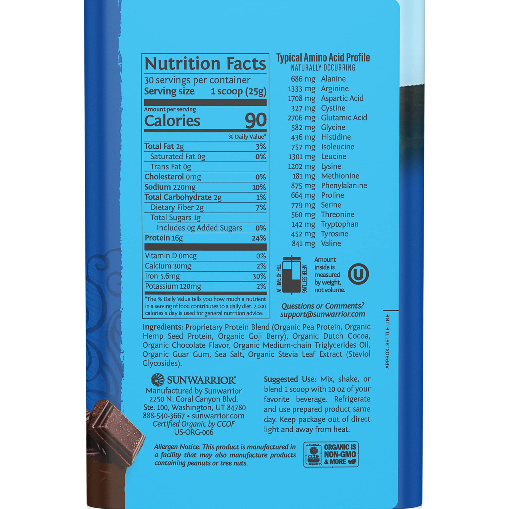 Vegan Organic Protein Powder Plant-based | BCAA Amino Acids Hemp Seed Soy Sunwarrior uk supplements