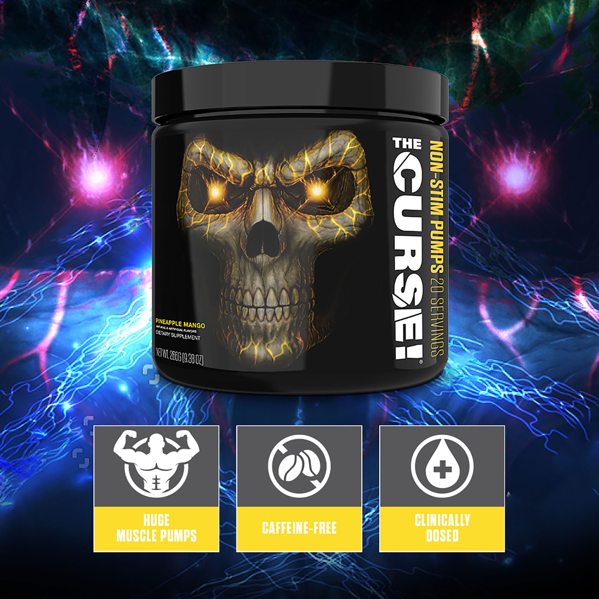 THE CURSE! JNX Sports Non-Stim Pumps Pre-Workout Supplement - Maximum Power THE CURSE! uk supplements