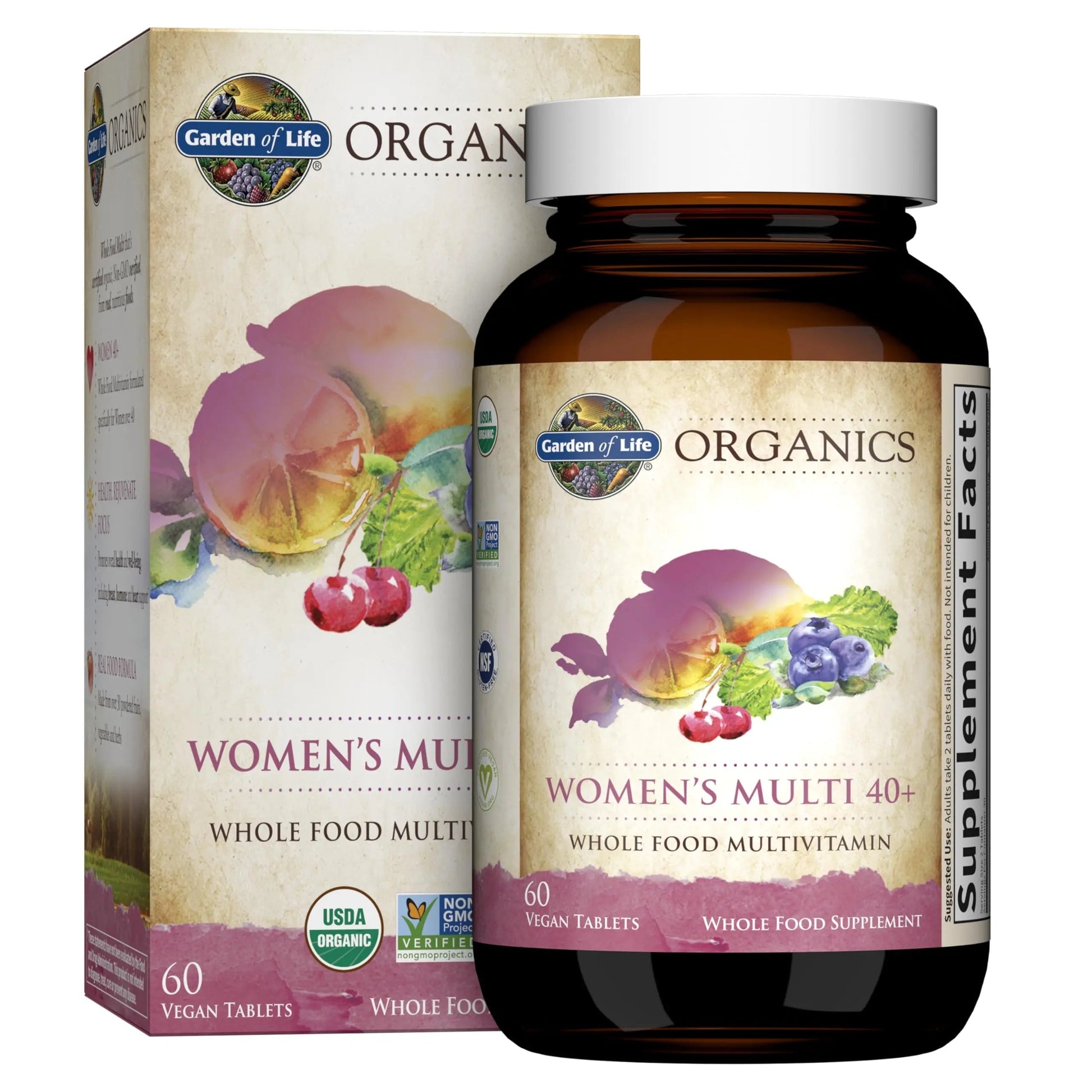 Garden of Life Organics Vitamins for Women 40+ - 60 Tablets and Once Daily Multi - 30 Tablets Garden of Life uk supplements