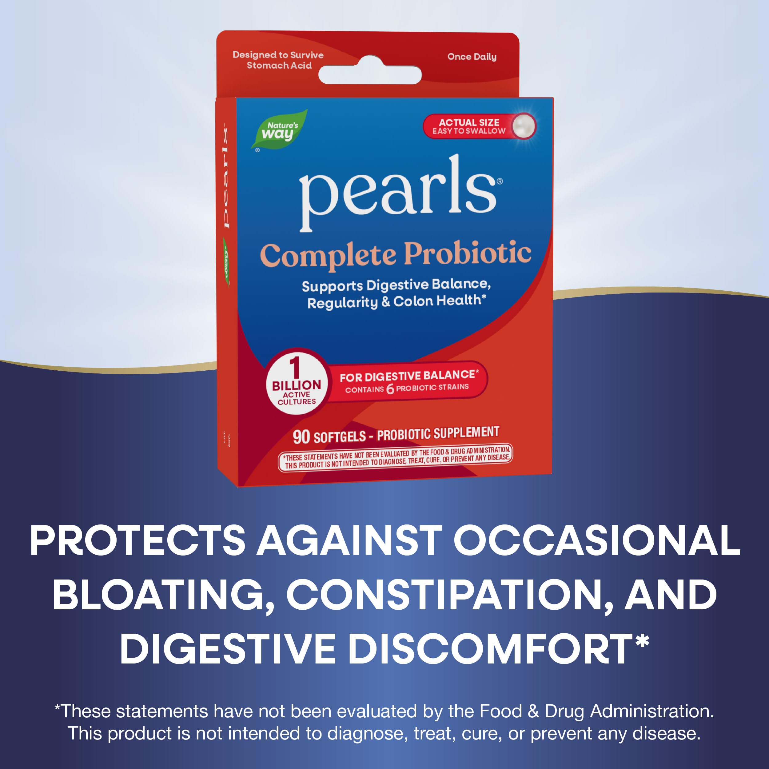 Nature's Way Probiotic Pearls Complete, 1 Billion Live Cultures, 90 Softgels Nature's Way uk supplements