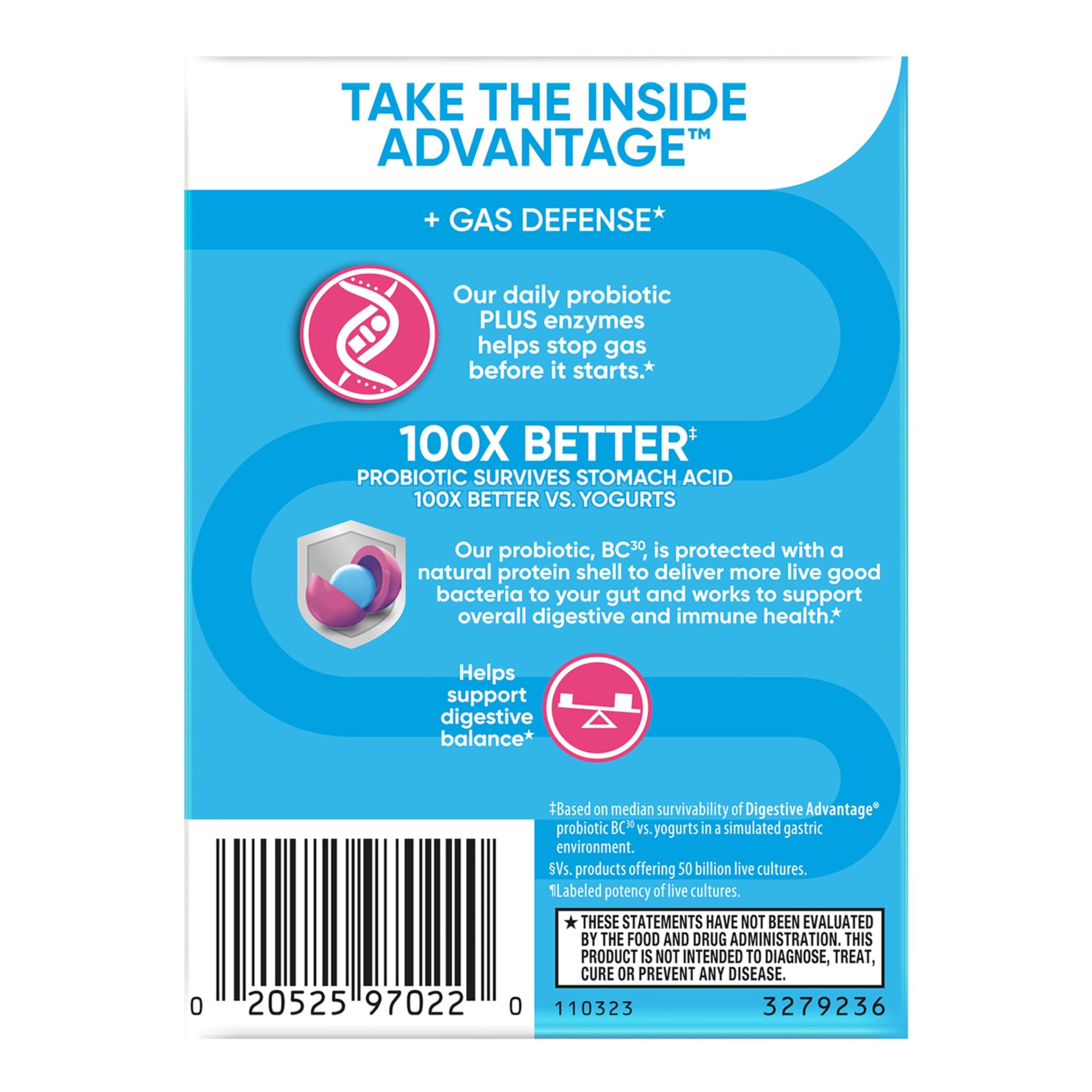 Digestive Enzyme and Probiotic Capsule- Digestive Advantage 32 Capsules, Survives 100x Better than regular 50 billion CFU, Breaks down food, helps prevent gas Digestive Advantage uk supplements