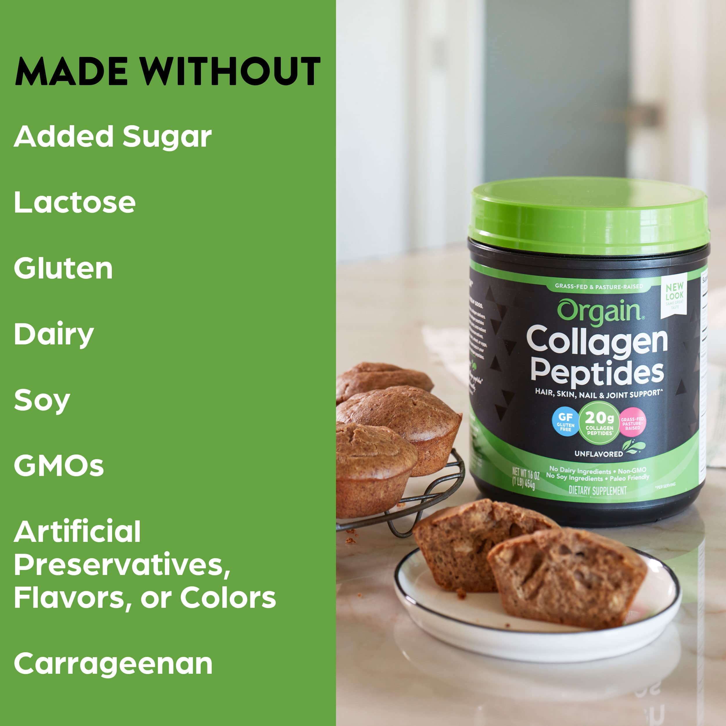 Orgain Hydrolyzed Collagen Peptides Powder, 20g Grass Fed Collagen - Hair, Skin, Nail Orgain uk supplements