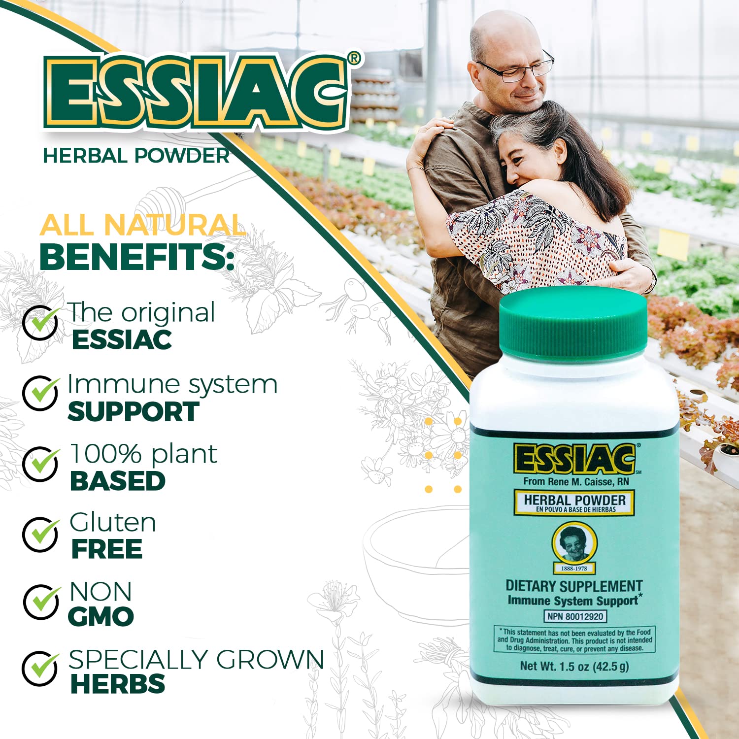 Essiac PowderESSIAC Original Herbal Tea Powder – 1.5 oz Bottle | Powerful Antioxidant Blend to Help Promote Overall Health & Well-Being | Original Formula from 1922 (1) Essiac uk supplements