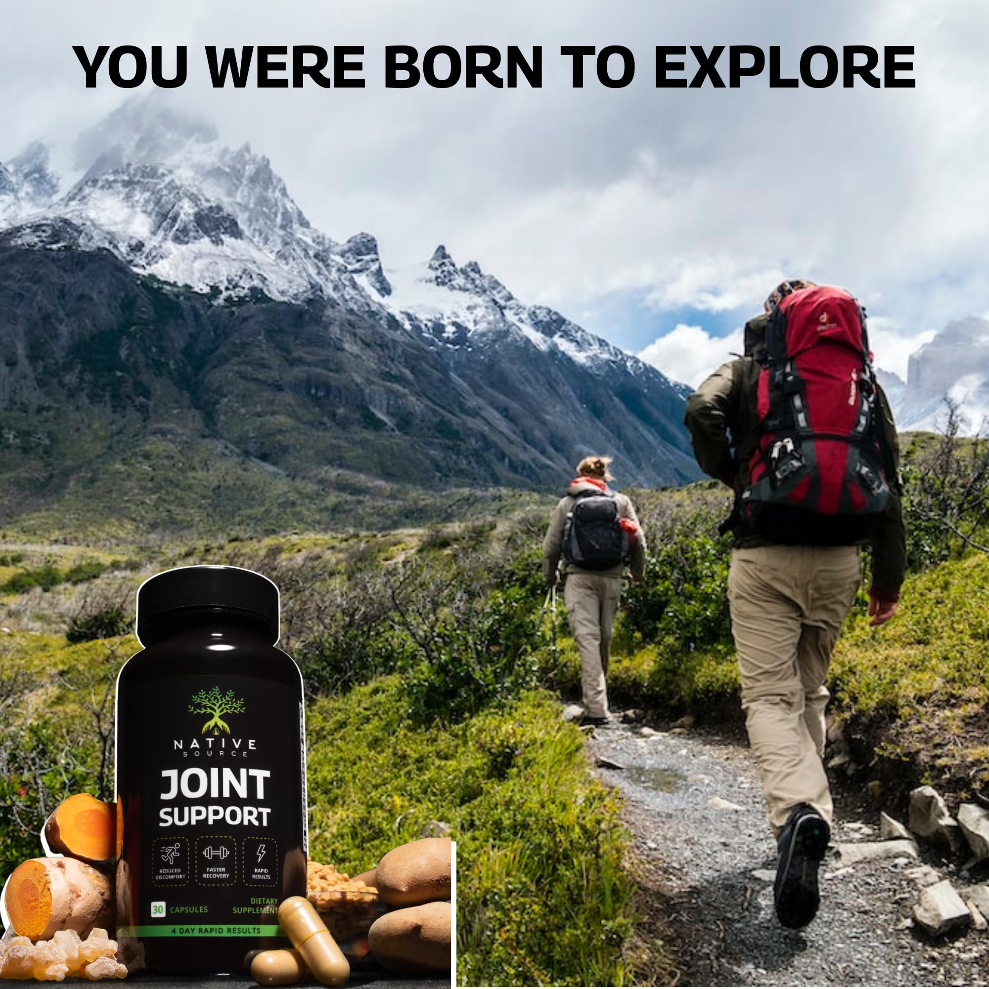Native Source Joint Support Supplement - Turmeric - Tamarind - Boswellia - Fenugreek Native Source uk supplements