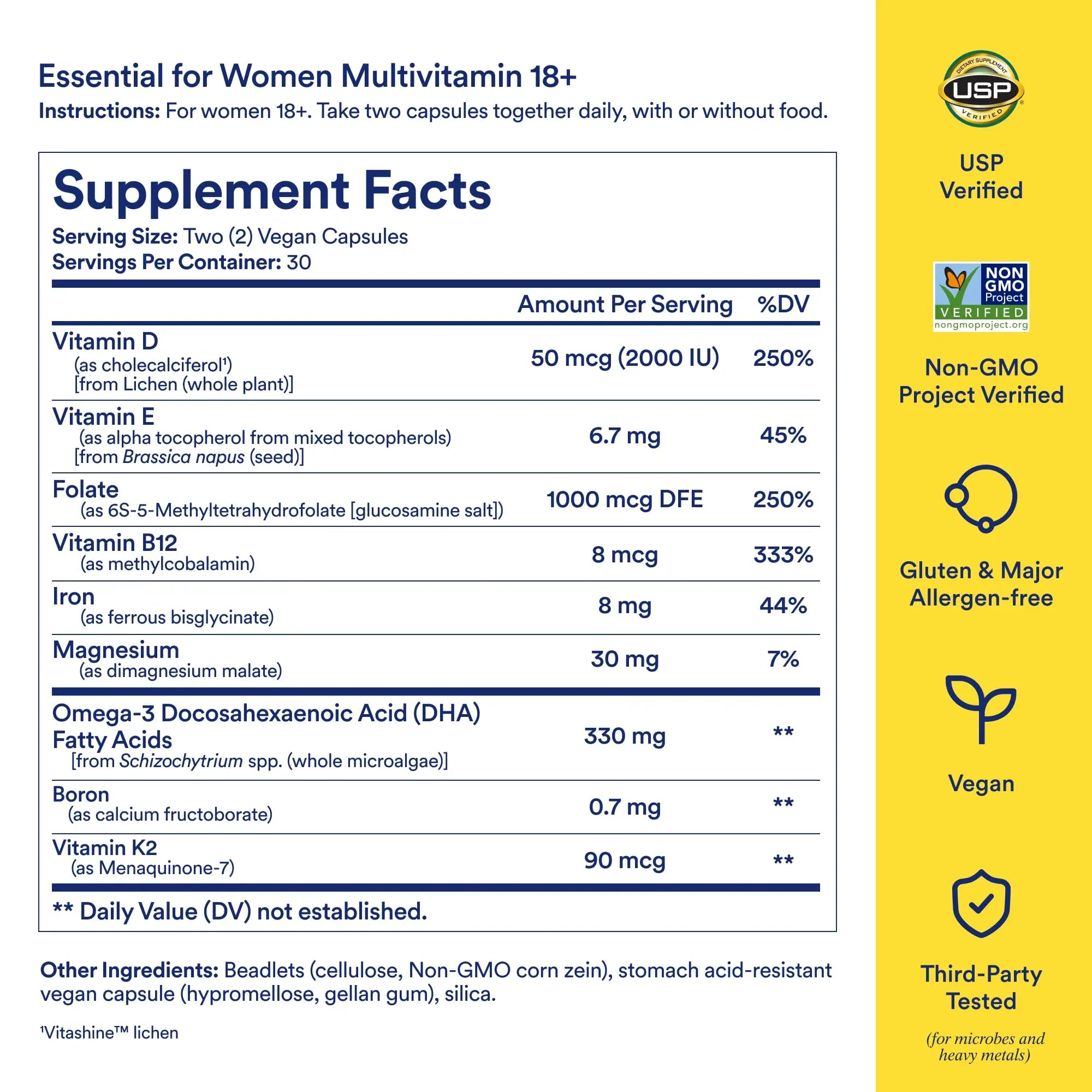 Ritual Multivitamin for Women 18+ with Vitamin D3 for Immune Support*, Vegan Omega 3 DHA, B12, Iron Ritual uk supplements