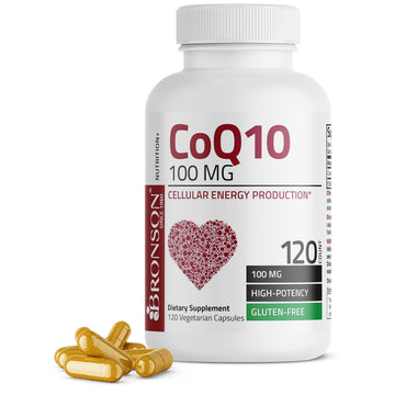 Bronson CoQ10 100 MG High Potency Cellular Energy Production, 120 Vegetarian Capsules Bronson uk supplements