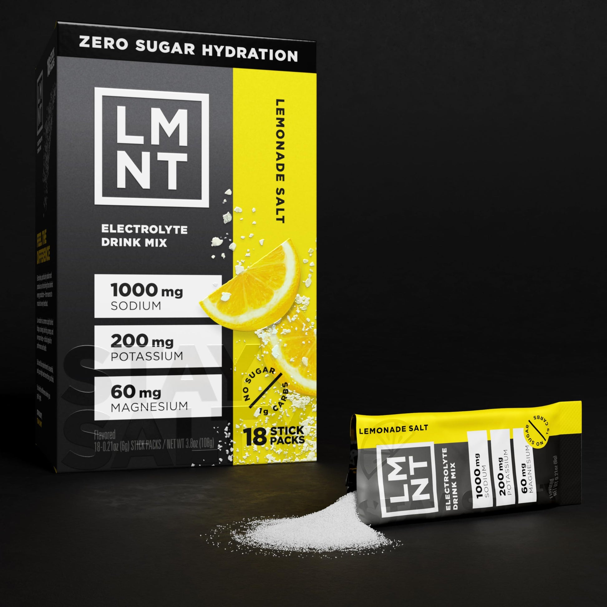 LMNT Zero Sugar Electrolytes - Lemonade | Drink Mix | 18-Count Drink LMNT uk supplements