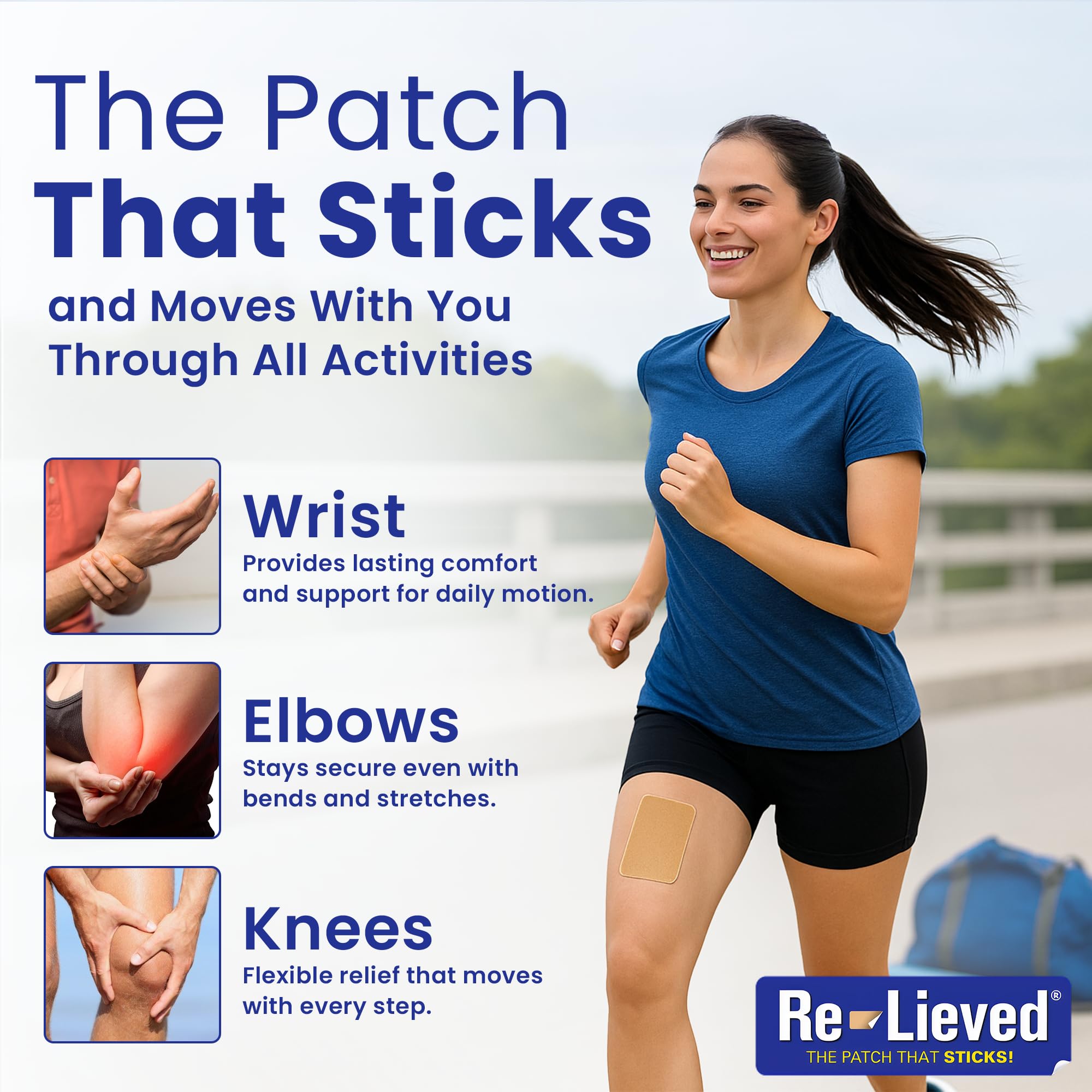 Re-Lieved 4% Lidocaine Patches Maximum Strength - Aluminum-Free, Water Resistant and USA Made -Superior Sticking Pain Relief Patches Quickly Relieves Back, Joints and Muscle Pain-3x6 Inches (31 Count) Re-lieved uk supplements
