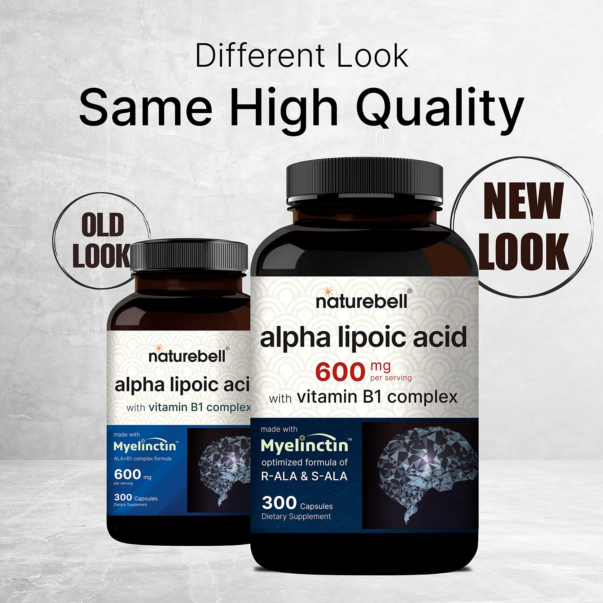 NatureBell Alpha Lipoic Acid 600mg Per Serving | 300 Capsules - with Vitamin B1 NatureBell uk supplements